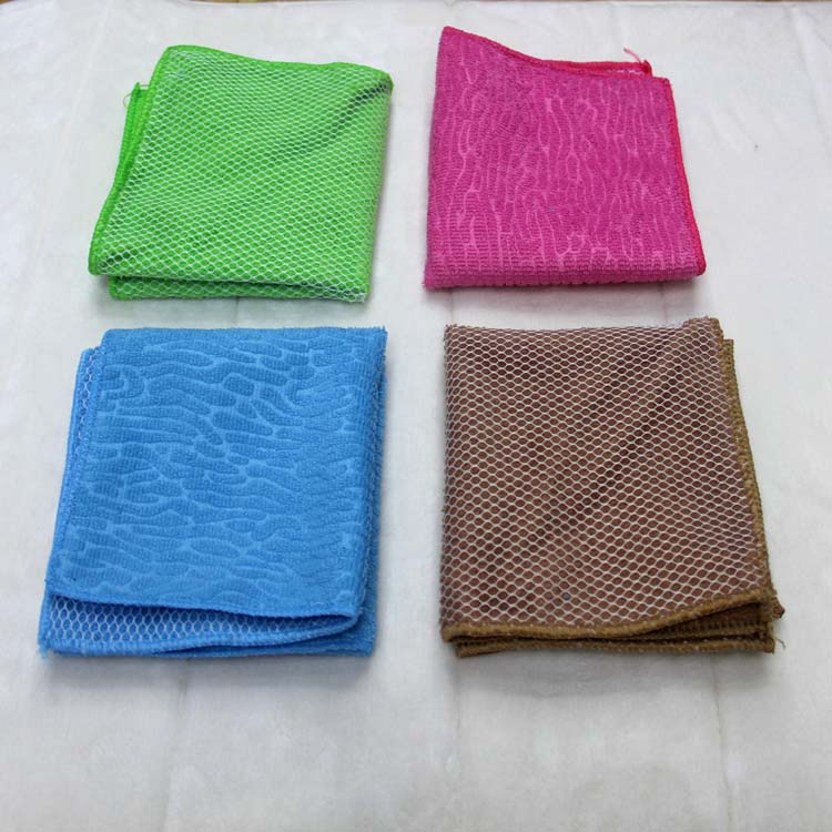 ultra-fine fiber embossed towel super absorbent one large and one small set functional towel face towel kitchen towel