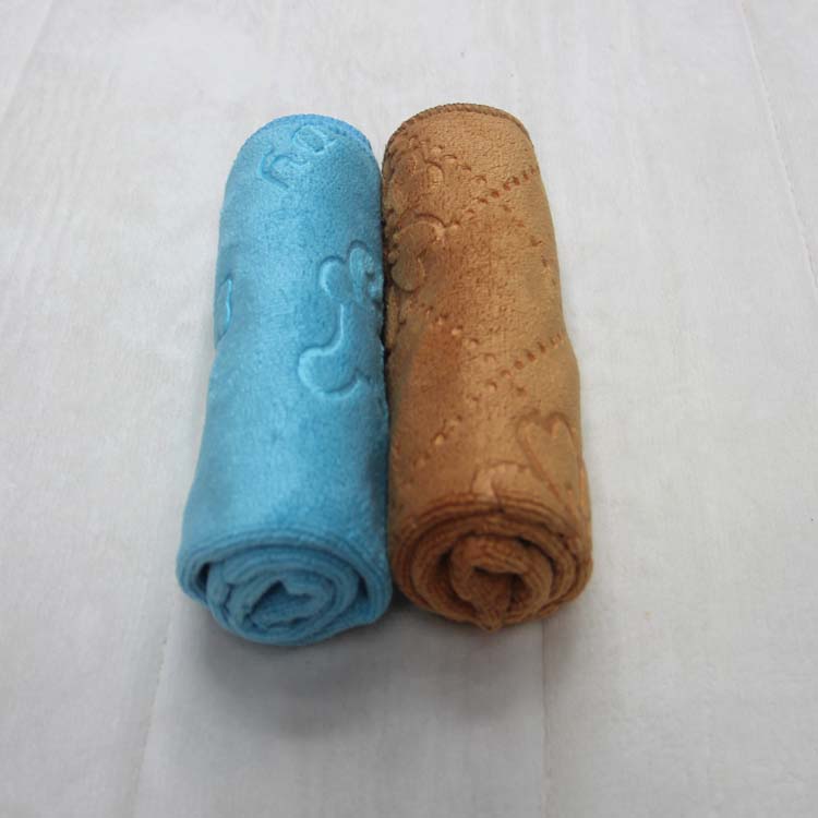 Microfiber Brushed Embossed Thickened Dry Hair Towel Hand Towel Beauty Cleaning Car Absorbent