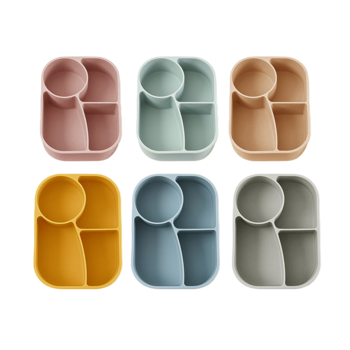 保鲜盒食品级硅胶便当盒分格水果盒上班族微波炉加热铂金密封饭盒