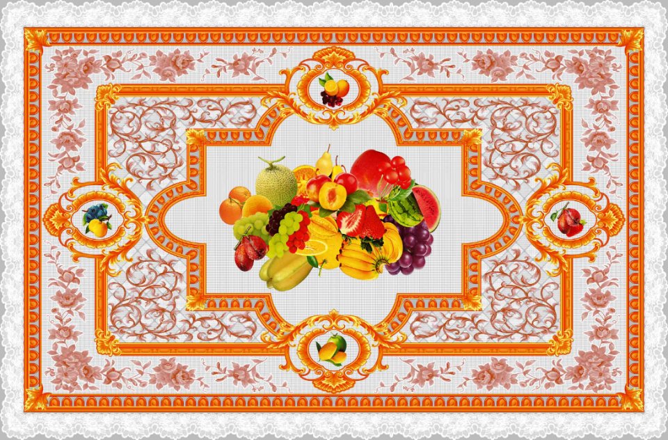 Factory Direct Sales Fashion and Environment-Friendly PVC Tablecloth 140 × 90pvc Fruit Pattern Tablecloth