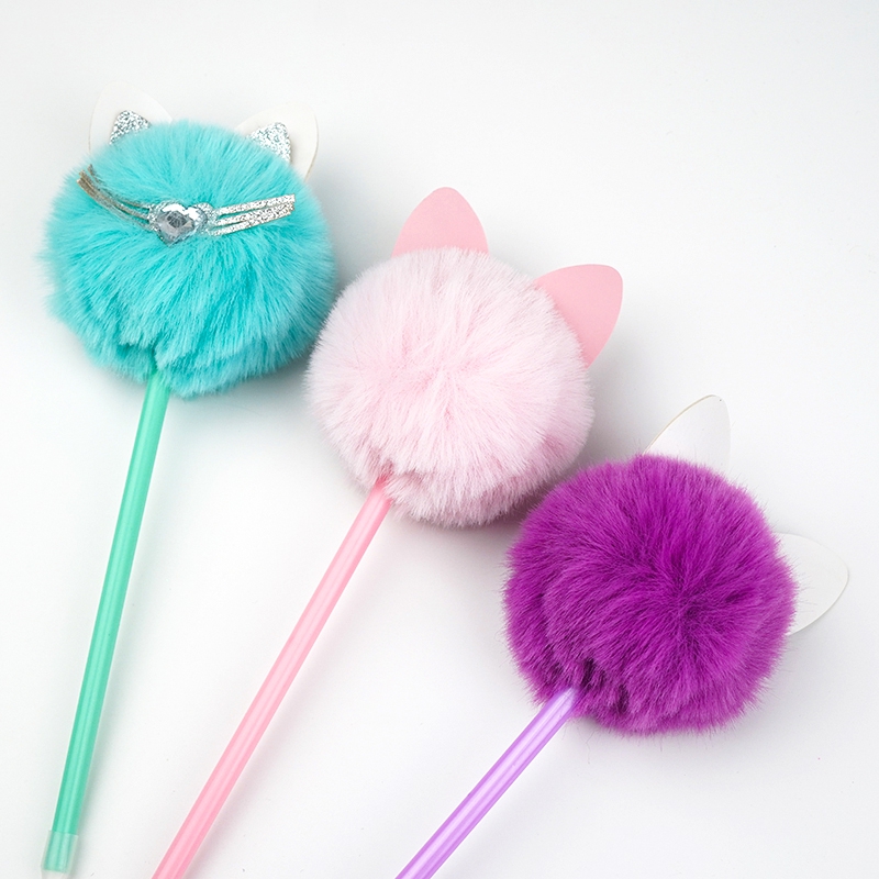 Cat Fur Balls Ballpoint Pen Korean Creative Practical Student Writing Craft Pen Xx