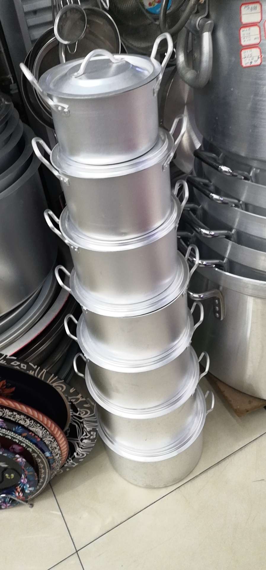 aluminum products 7-piece aluminum white pot an aluminum pot family multi-function pots