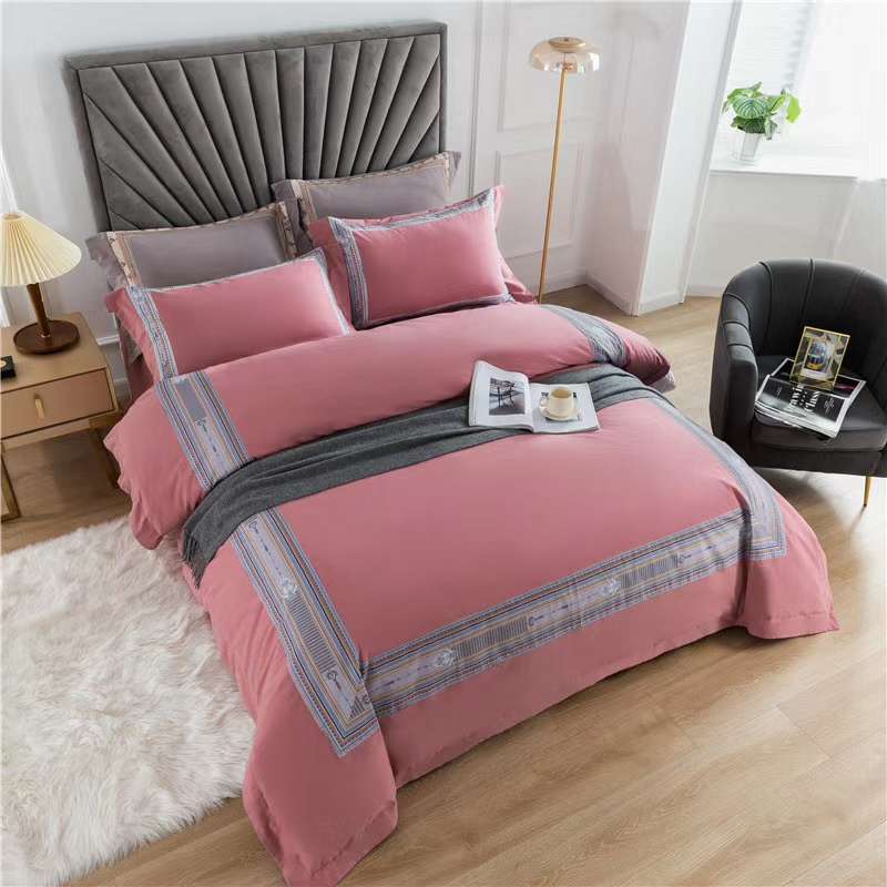 four-piece set autumn and winter brushed thickened four-piece set plant cashmere warm printing household factory wholesale