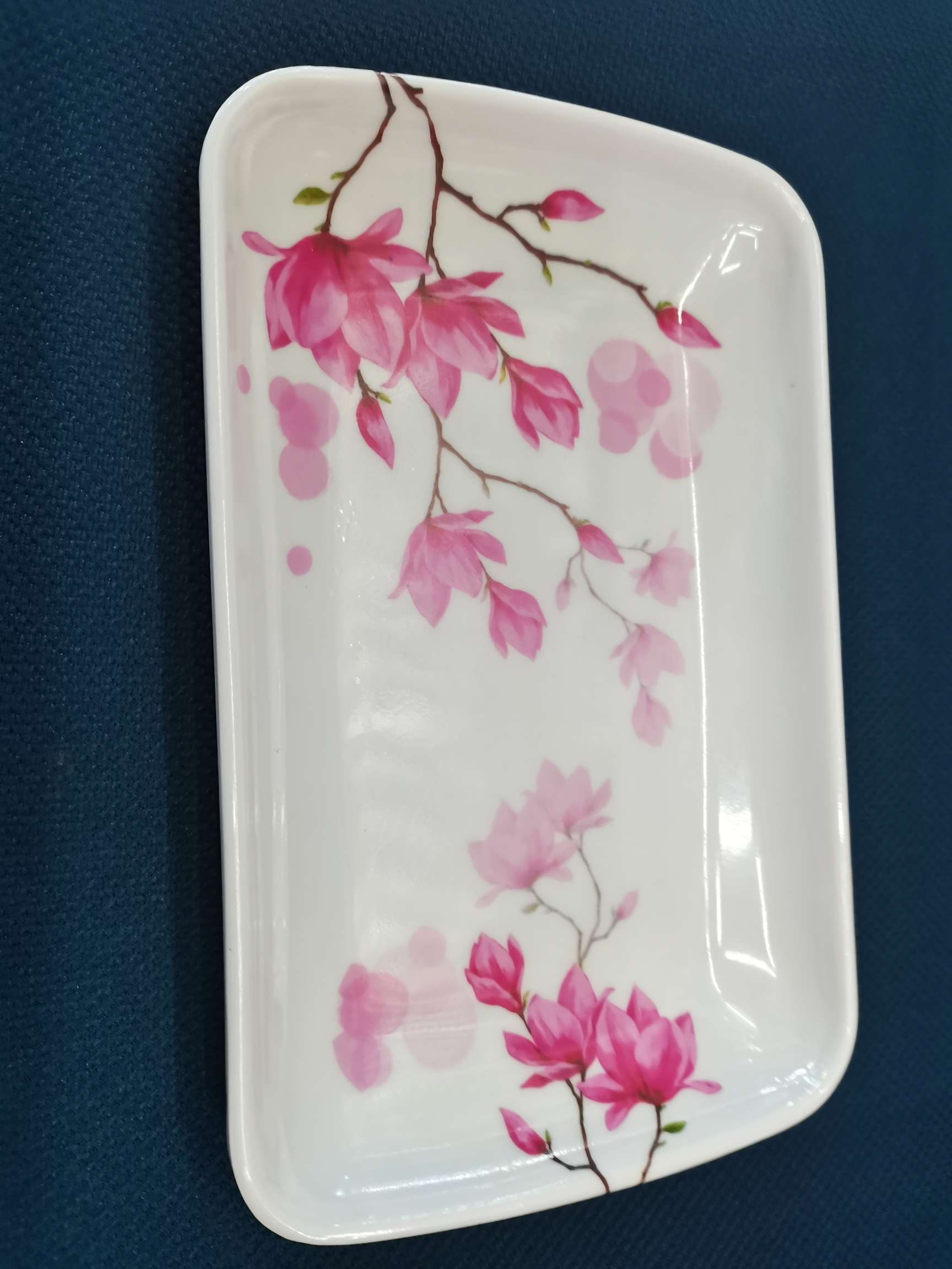 Imitation Porcelain Melamine Tableware Plastic Tray 2275 Color Strip Panzijia Dining Plate Pattern Plate