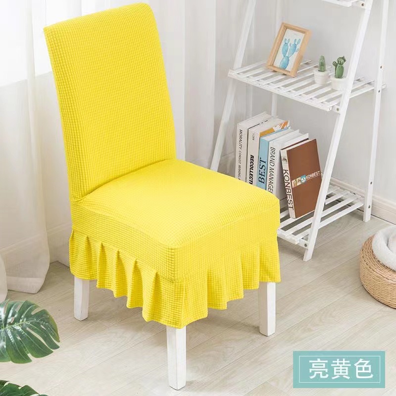 Nicefoto Hotel Supplies Polar Fleece Half Skirt Chair Cover Solid Color Elastic Chair Covers