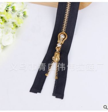 for new high-end zipper no. 3 gold-plated open-end zipper high quality environmental protection explosion-proof