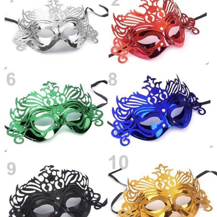 Carnival Electroplated Crown Mask