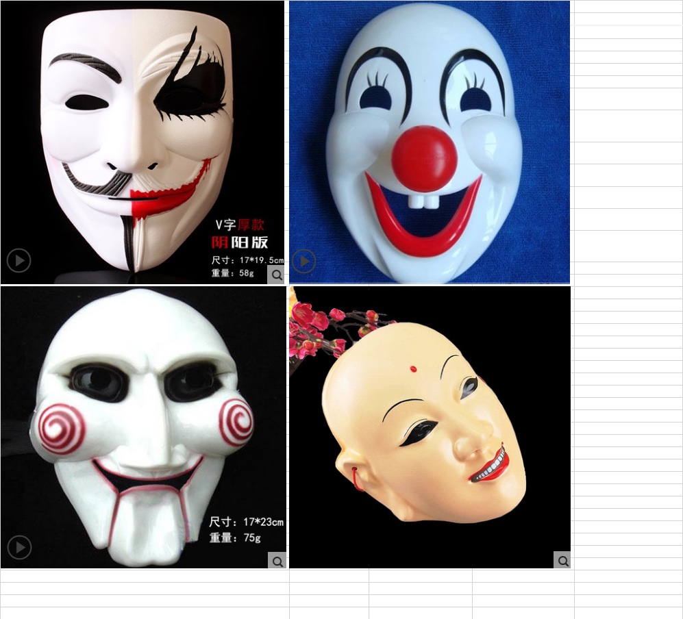 factory direct selling wansheng carnival clown 🤡； mask