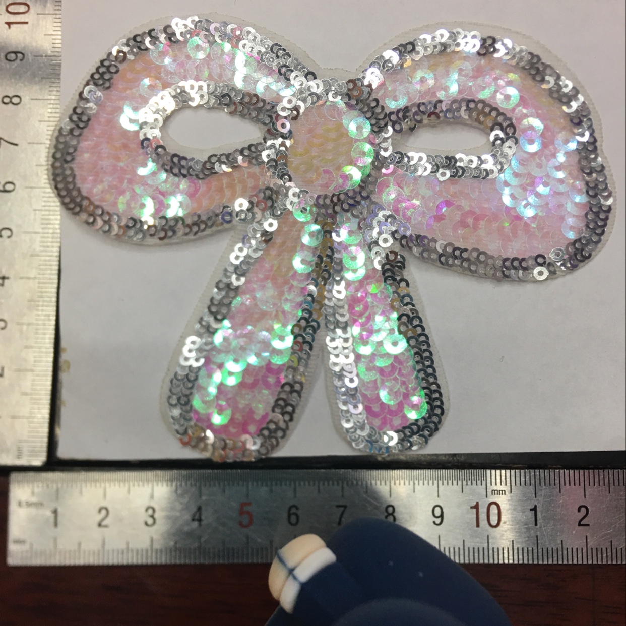 9.5x12cm bow sequin cloth stickers