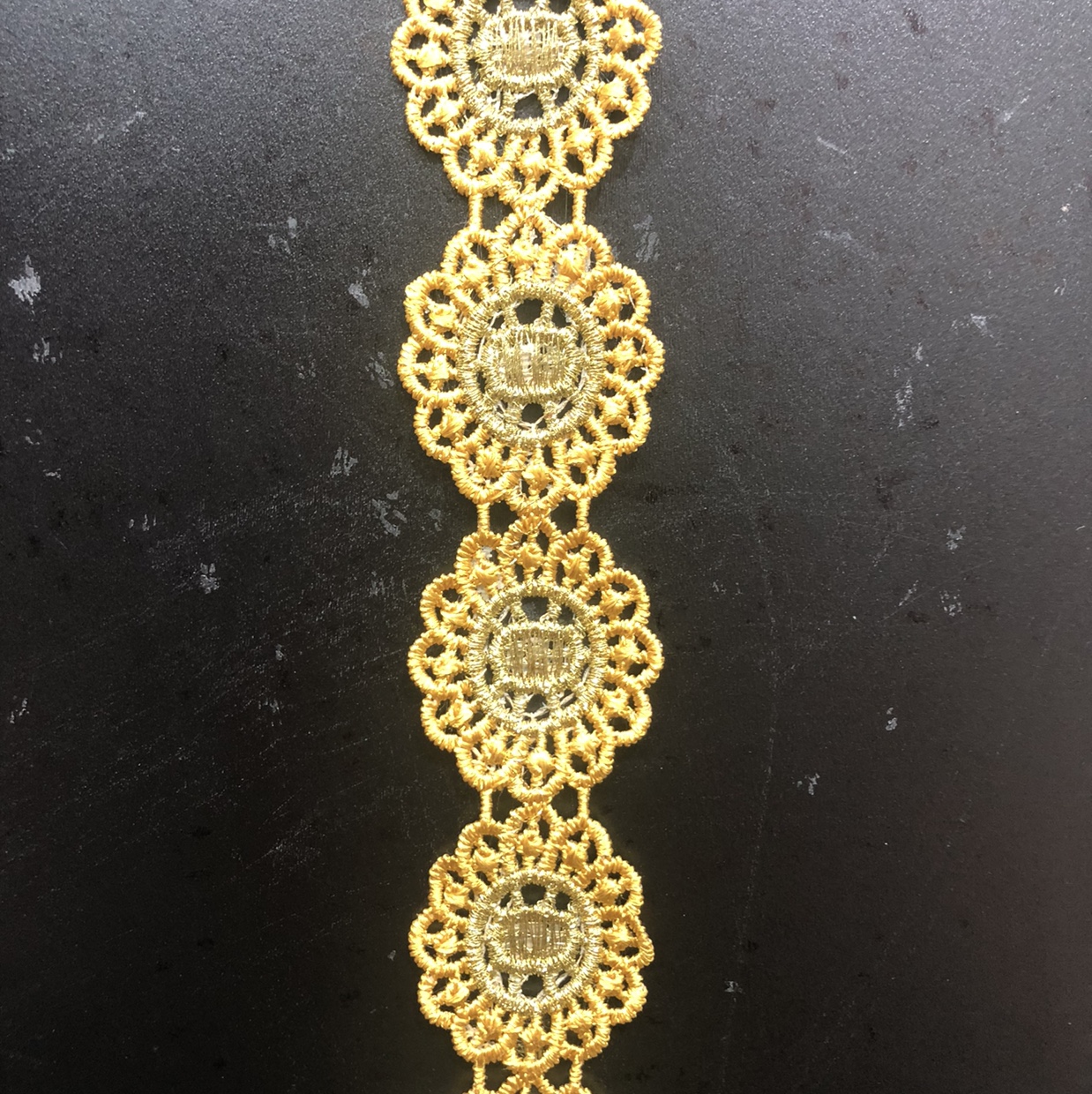 factory direct sales jinsha lace 32 water soluble lace king gold thread embroidery lace gold powder lace