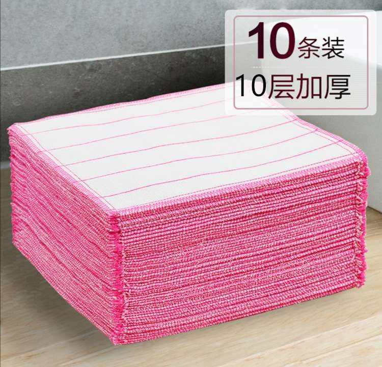 Oil Stain Removal Does Not Hurt Hands 10-Layer Thickened Dishcloth Dishcloth Dishcloth Scouring Pad Dishtowel Kitchen Supplies Household