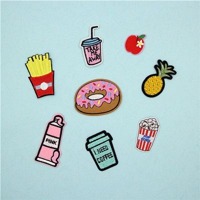 chunrong embroidery computer emboridery label small subsidy wholesale accessories cloth stickers fashion small cloth stickers 23