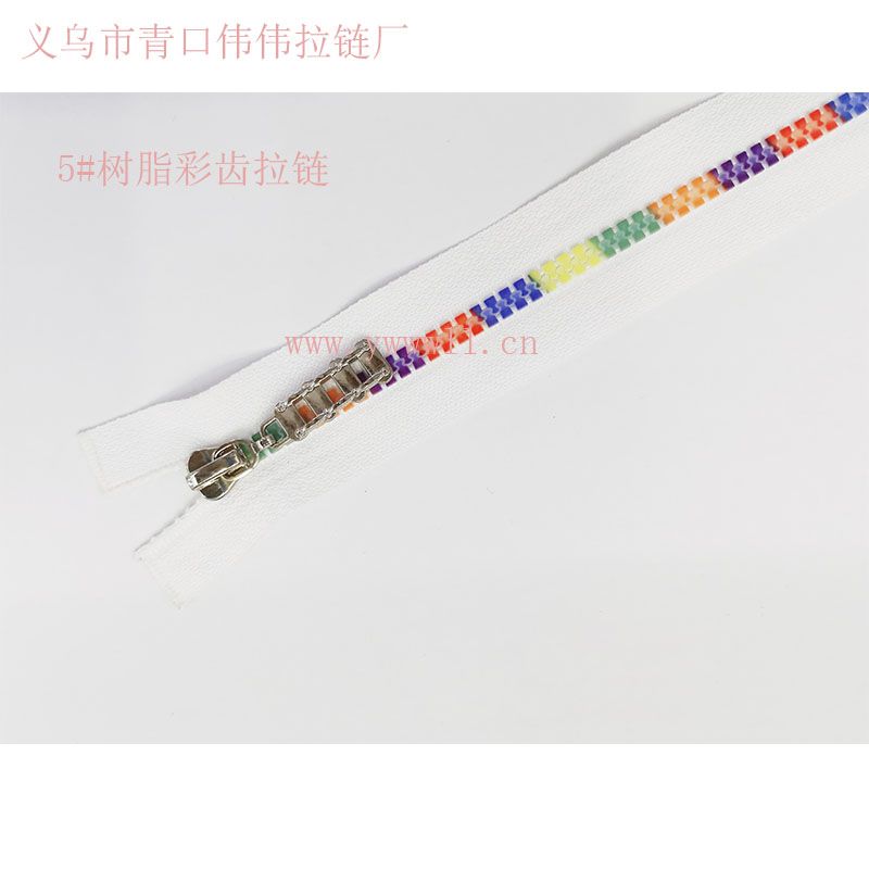 new direct sales 5# resin colorful tooth opening zipper open end zipper 5# resin colorful tooth zipper plastic pull