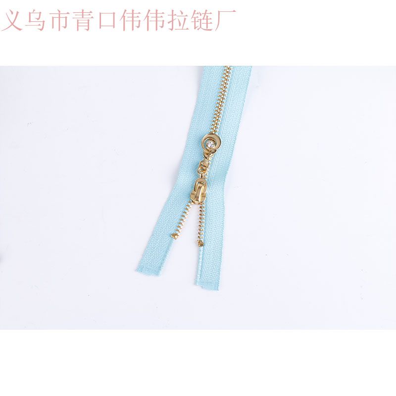 Zhejiang Zipper Manufacturer Zipper Manufacturer Metal zipper Copper Zipper 3# Copper Zipper 3# Silver-Plated Opening Pull