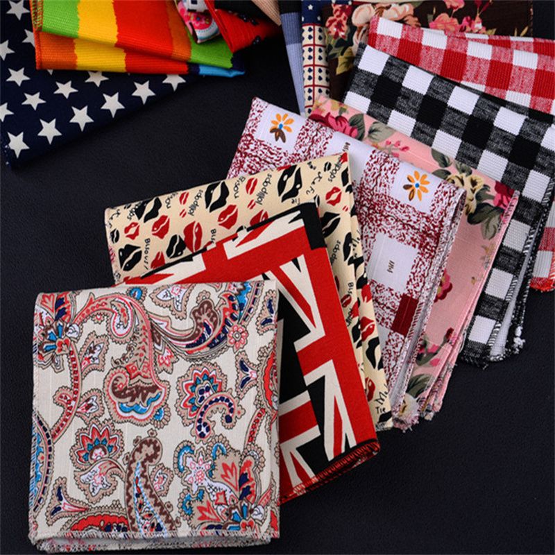 Middle-Aged and Elderly Men's Export Foreign Cotton Large Handkerchief Men's Sweat-Absorbent Classic Handkerchief Towel 77