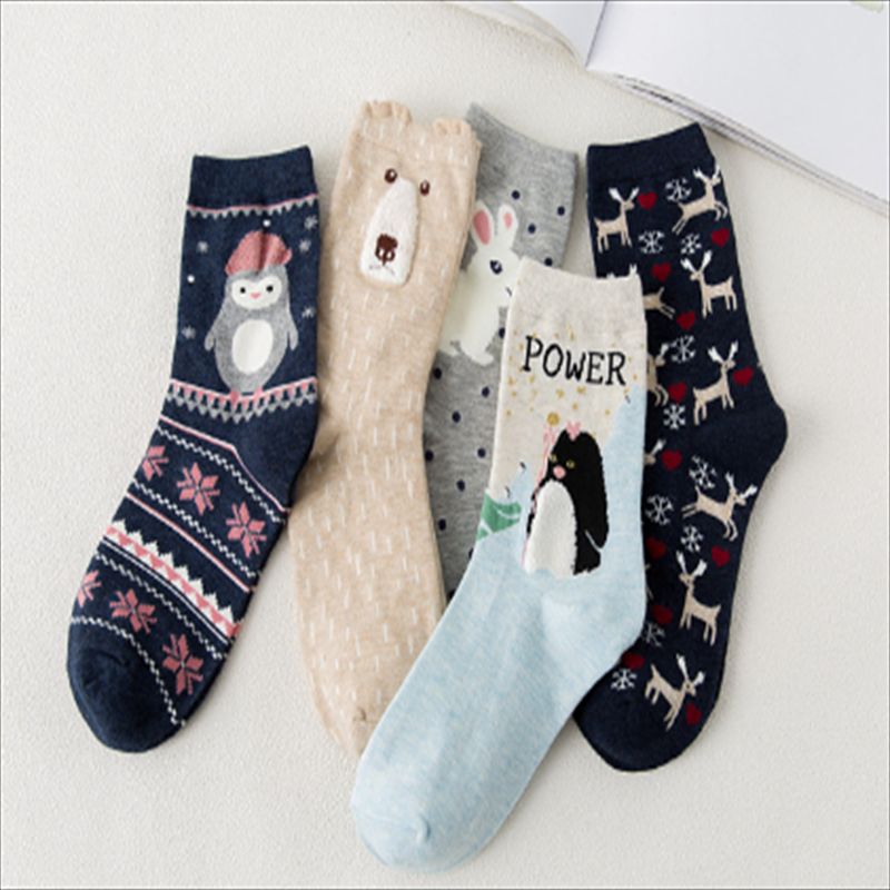 Women's Wool Thick Stockings Room Socks Carpet Foot Sock Acrylic Woolen Yarn Socks Female Men's Socks Uoui