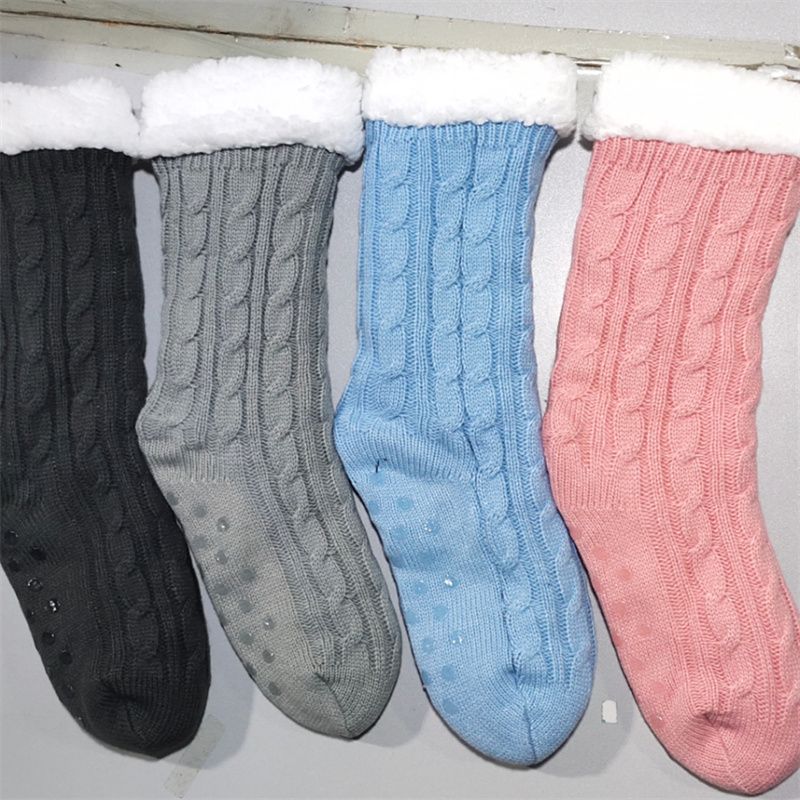 Women's Wool Thick Stockings Room Socks Carpet Foot Sock Acrylic Woolen Yarn Socks Female Men's Socks 7