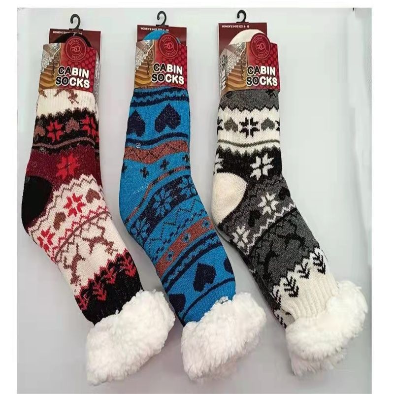 Women's Wool Thick Stockings Room Socks Carpet Foot Sock Acrylic Woolen Yarn Socks Female Men's Socks 11