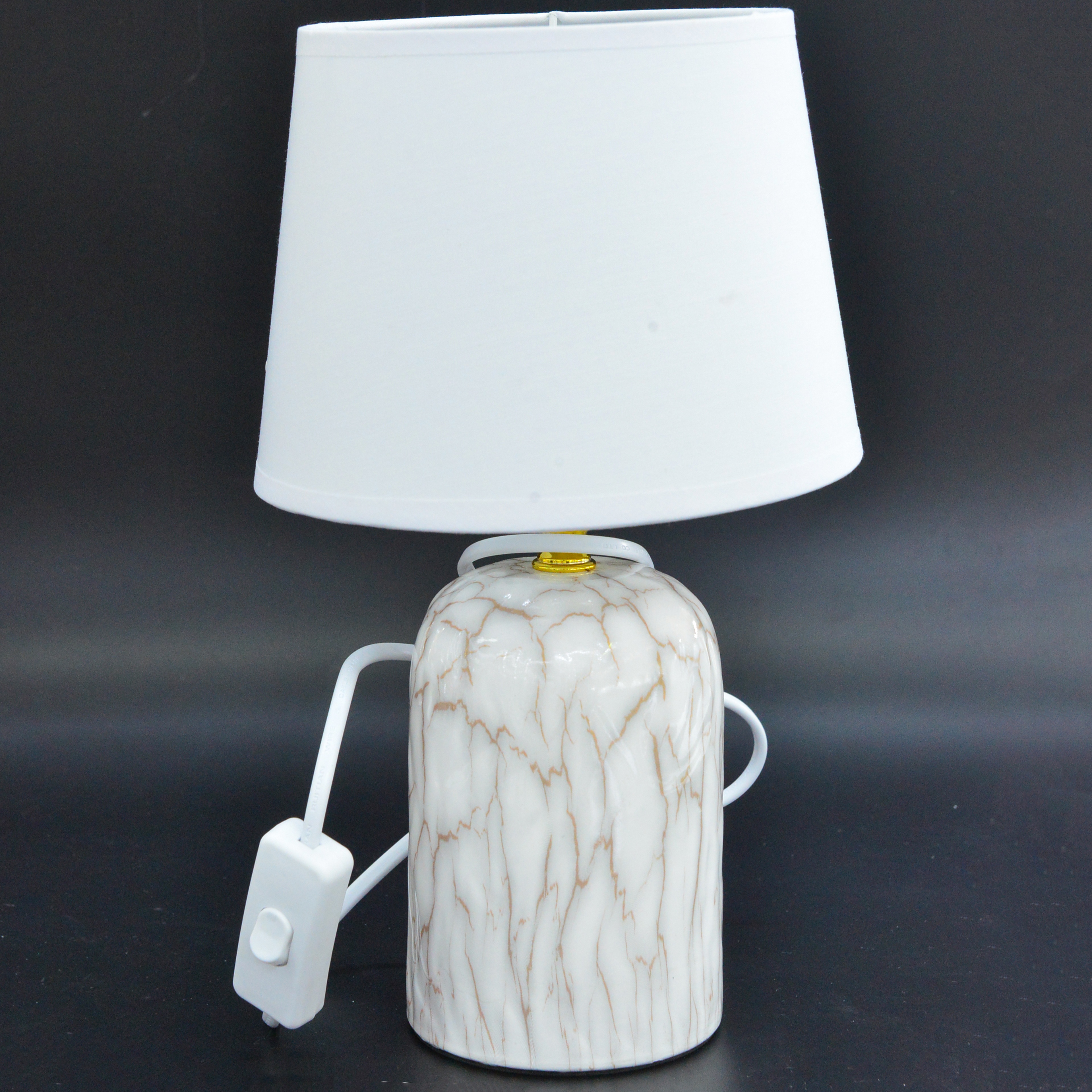 Bedside Living Room Bedroom Lamp Table Lamp Night Lamp Marble Style Ceramic Table Lamp