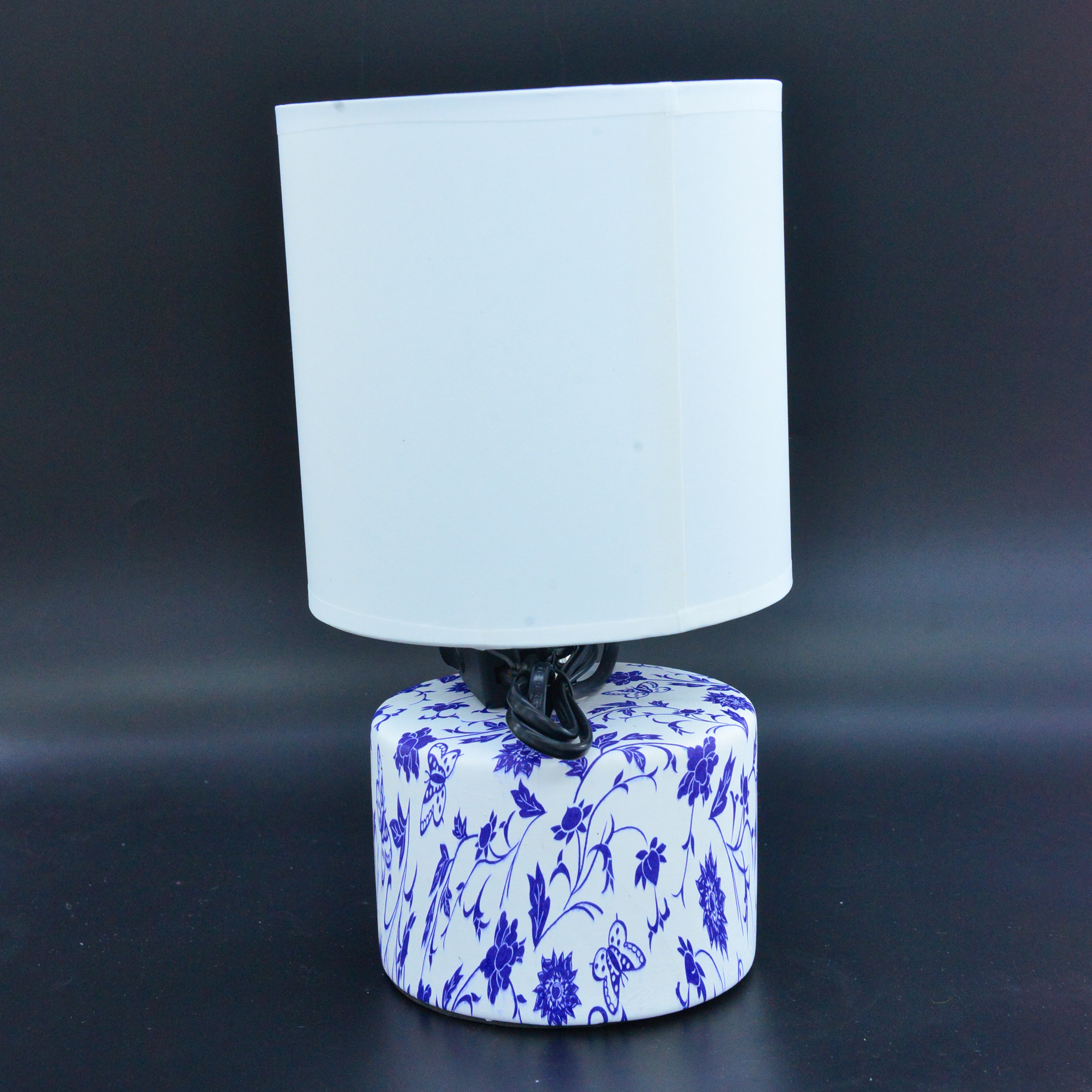 Modern New Chinese Style Landscape Blue and White Porcelain Table Lamp Pastoral Style