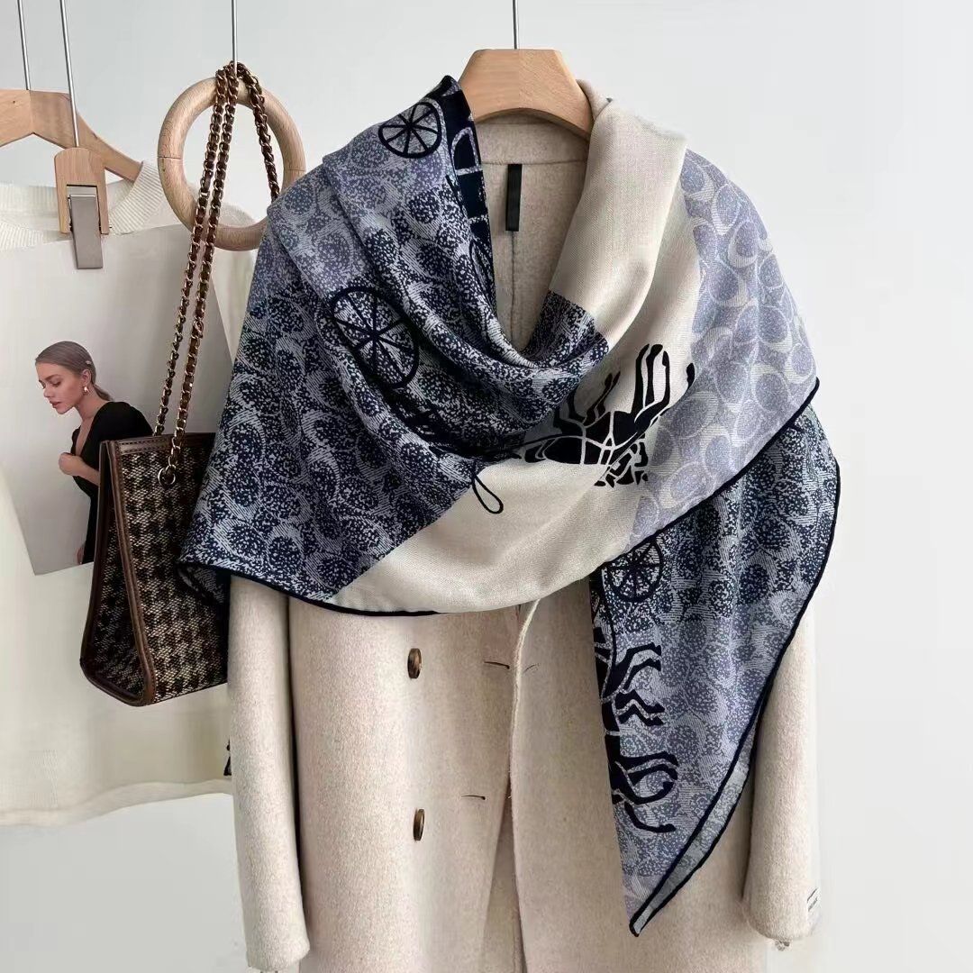 140 single-sided silk wool large kerchief silk wool scarf sun protective sweat-absorbing fashion all-matching women‘s shawl circumference