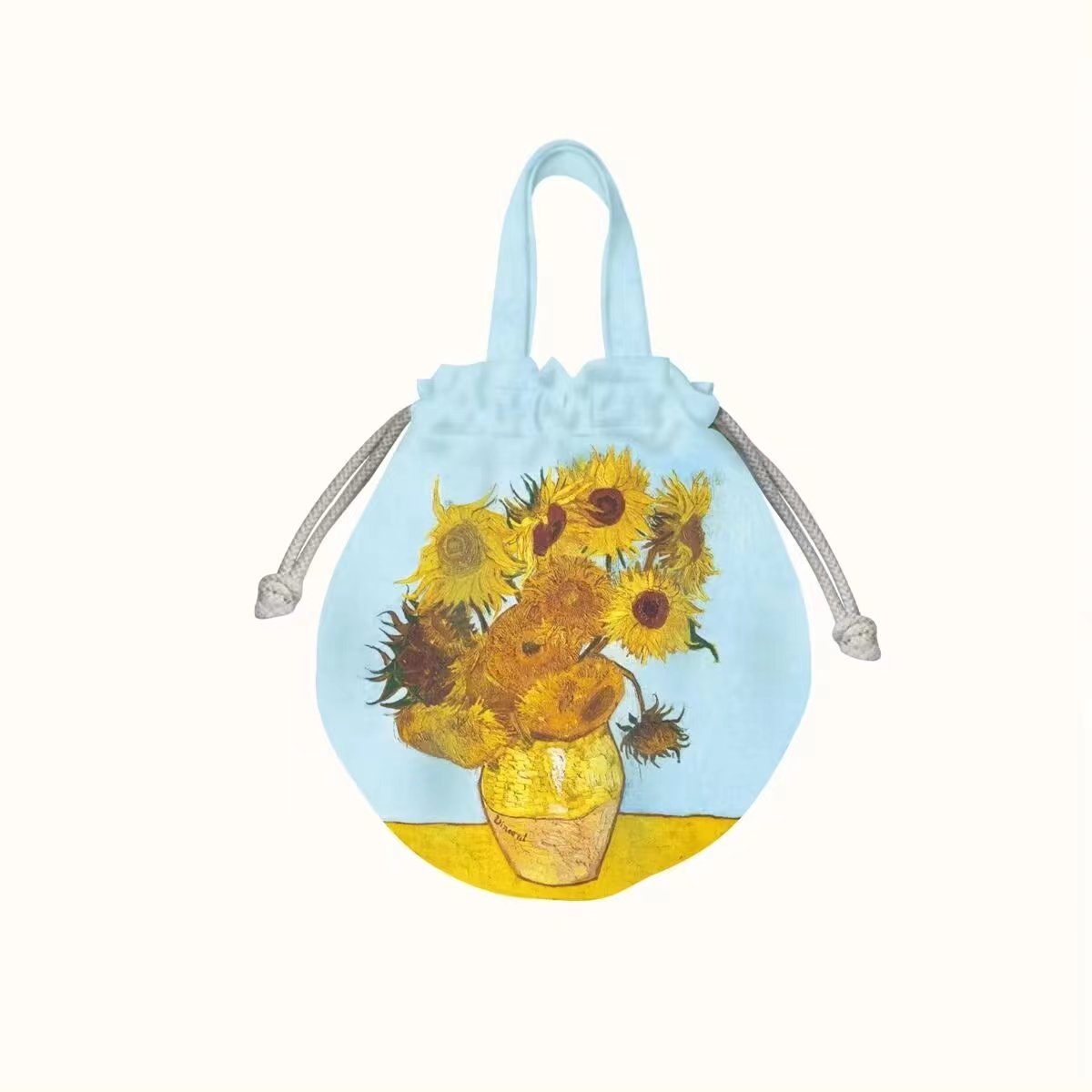 new novel original design pattern high quality south korean satin velvet oil painting bag niche elegant color cloth bag set