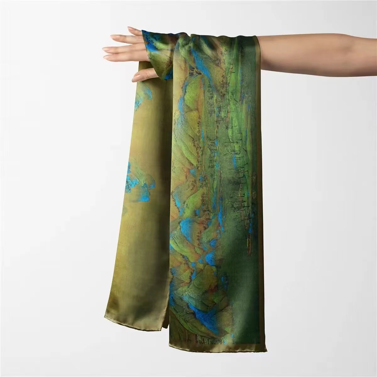 original double-layer new silk satin ancient style niche scarf elegant silk scarf mother‘s day scarf wholesale customization