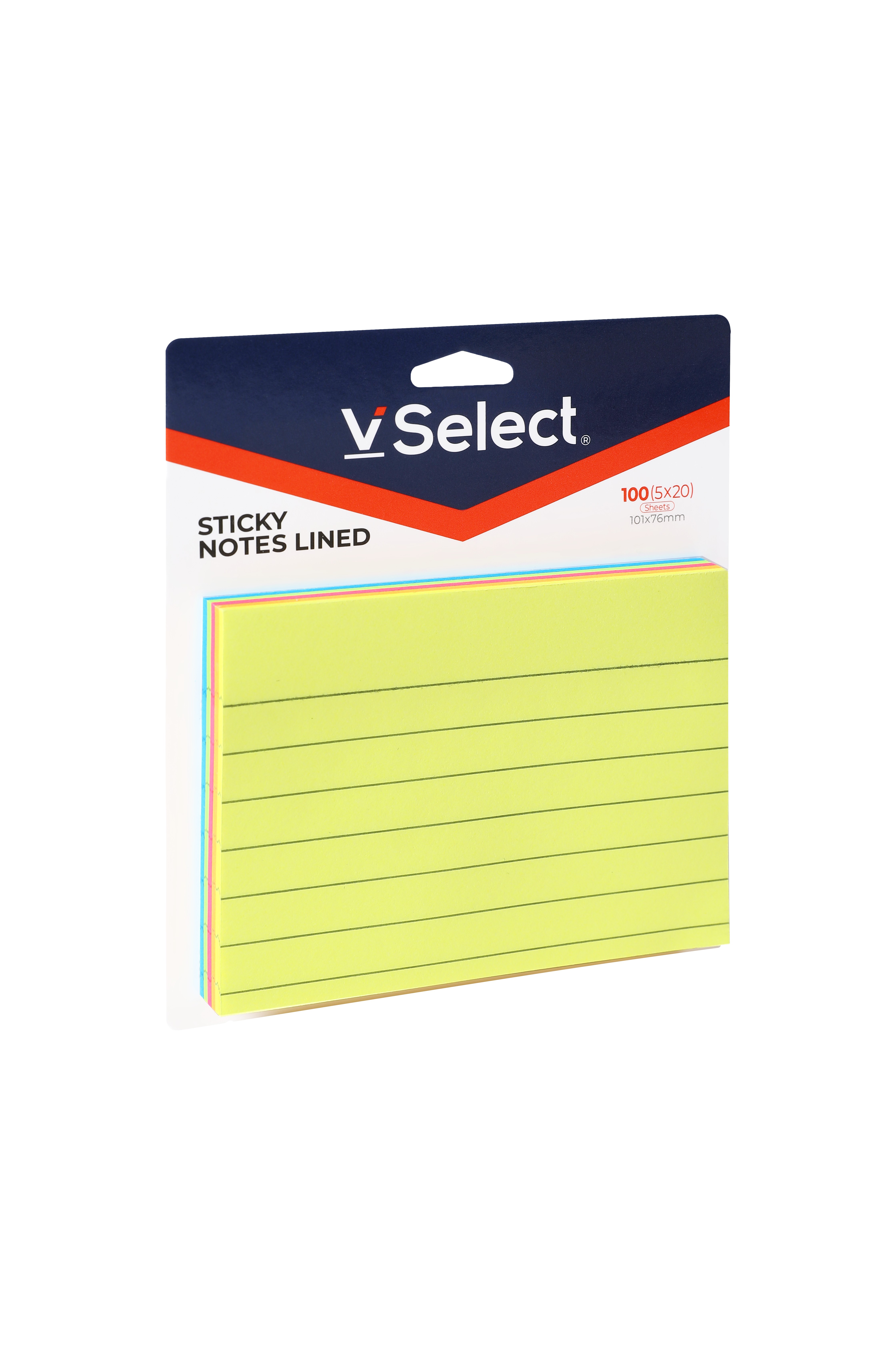 sticky notes 101 * 76mm fluorescent 5-color horizontal bar 100 pieces foreign trade exclusive for one box