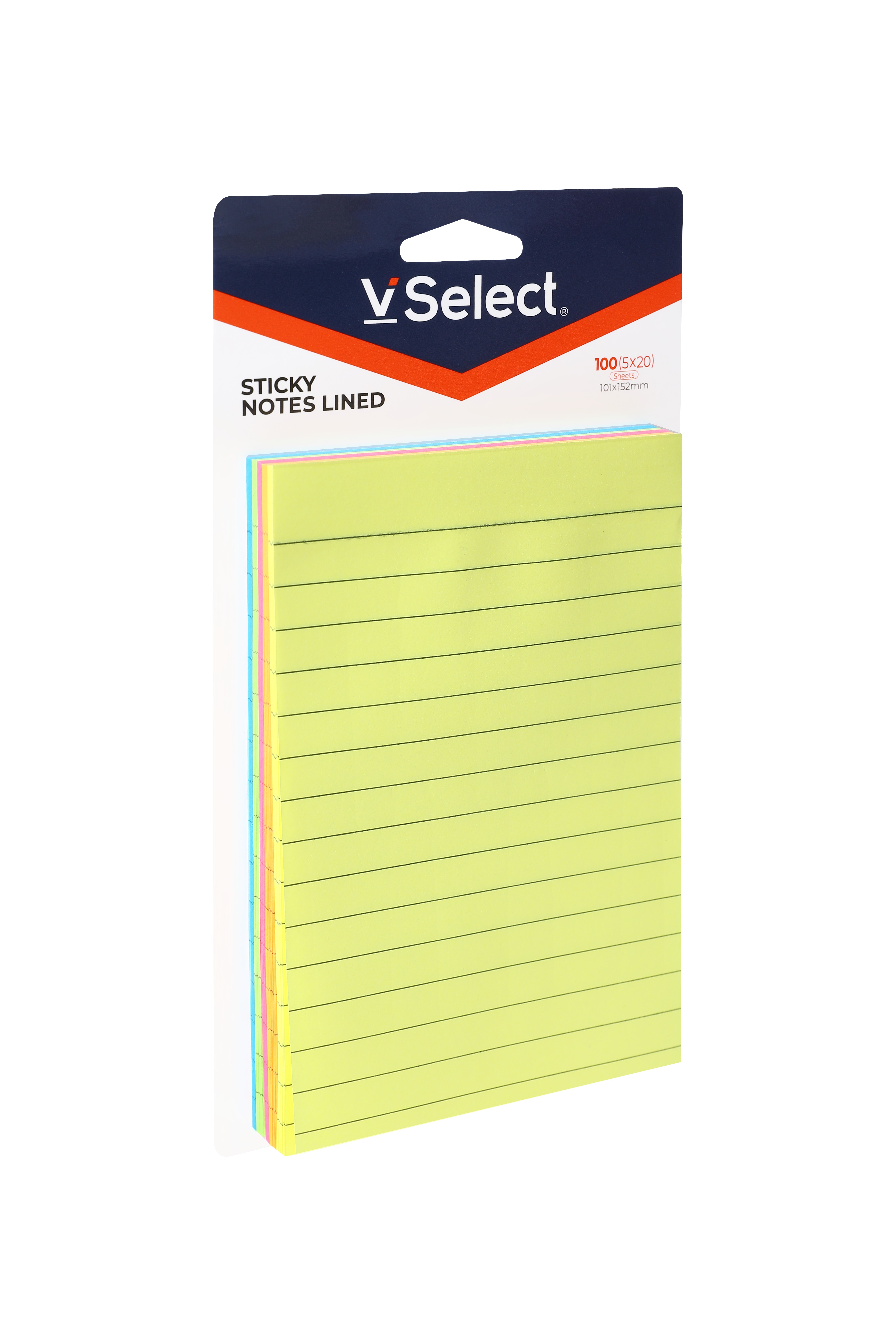 sticky notes 101 * 152mm fluorescent 5-color horizontal bar 100 pieces foreign trade exclusive for one box