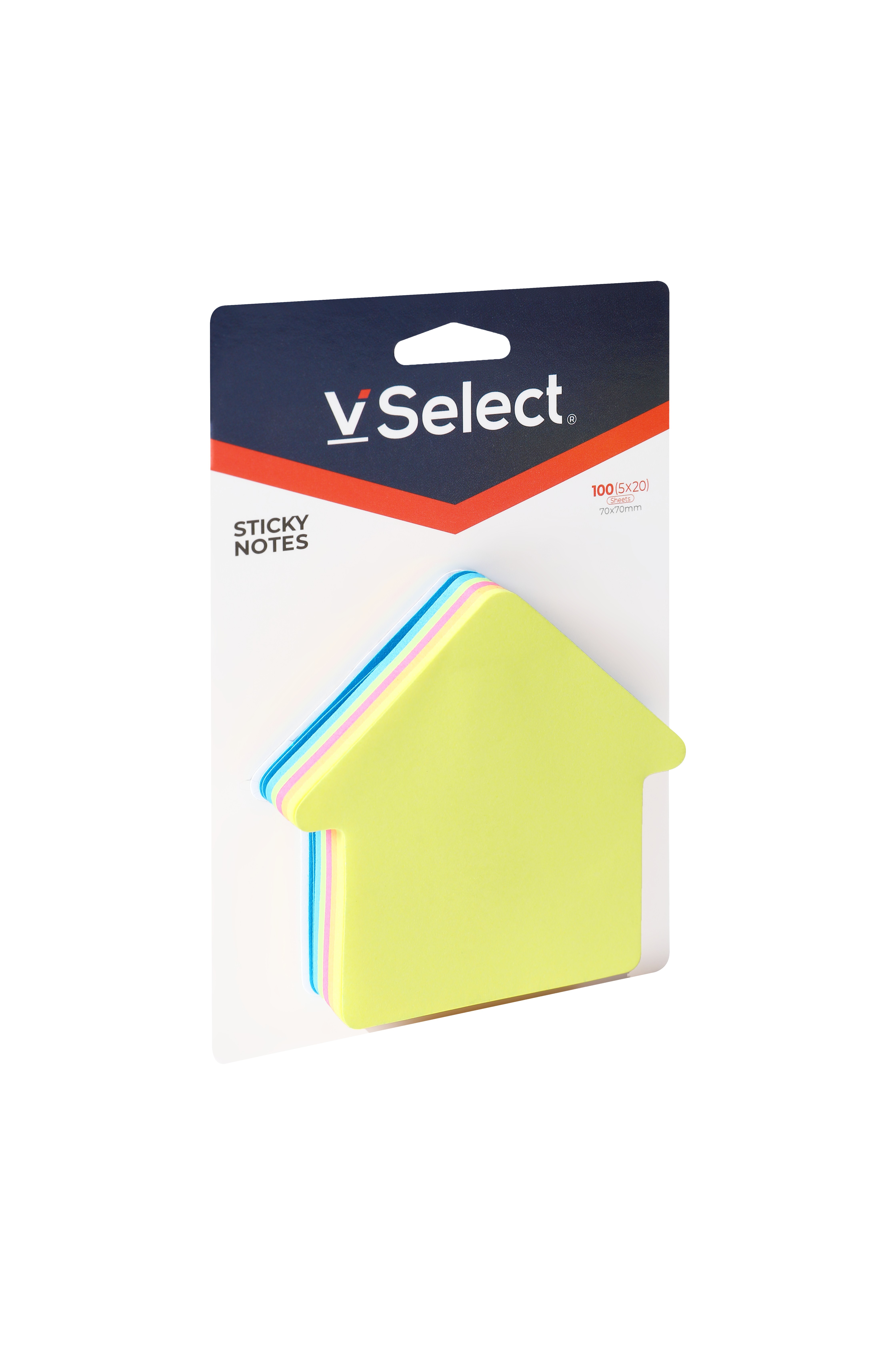 sticky notes 70 * 70mm fluorescent 5-color special-shaped 100 pieces for foreign trade， starting from one box