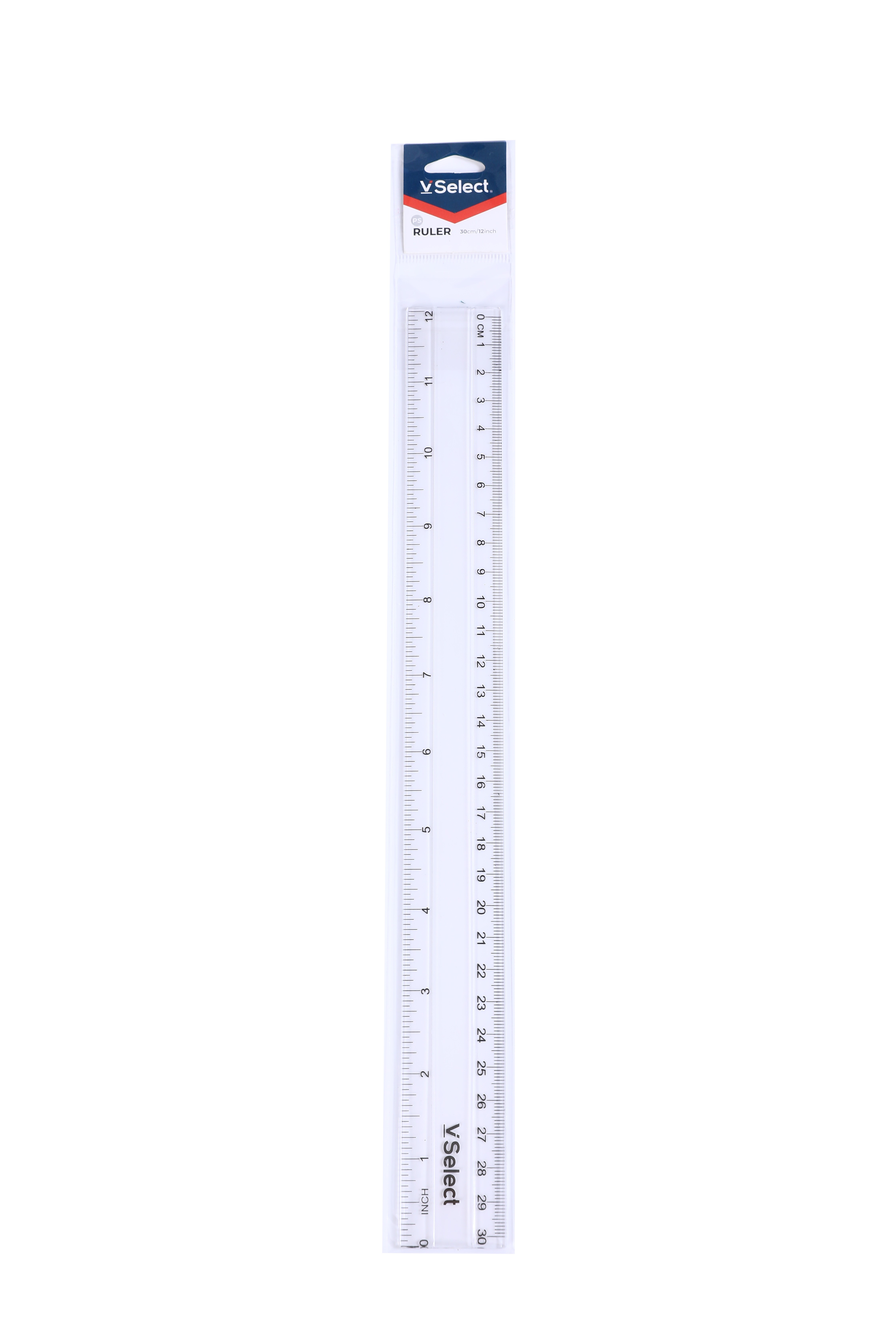 ruler 30cm transparent foreign trade exclusive for one box