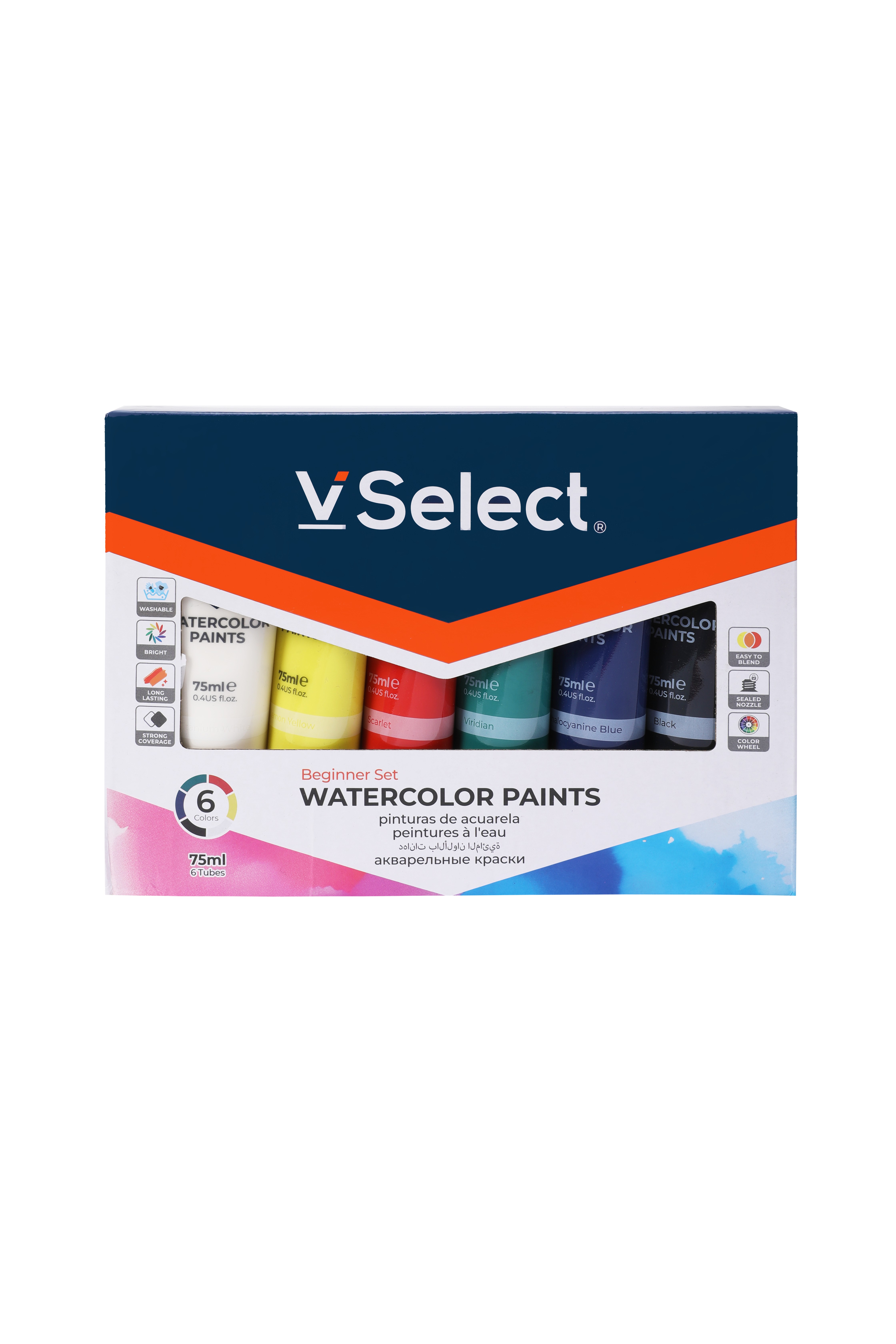 75ml watercolor 6 colors foreign trade exclusive for one box at least batch