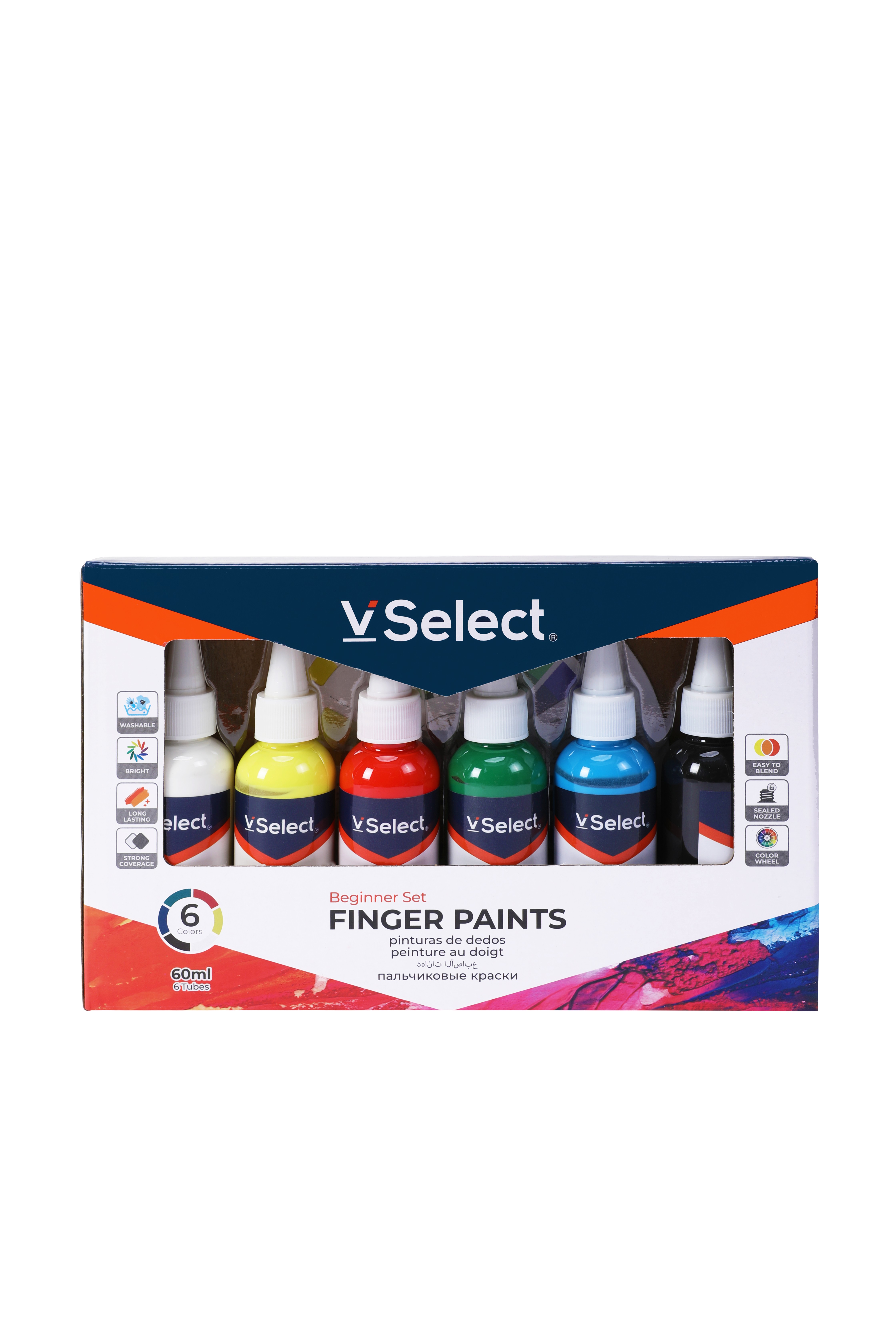 60ml finger painting paint 6 colors foreign trade exclusive for one box at least batch