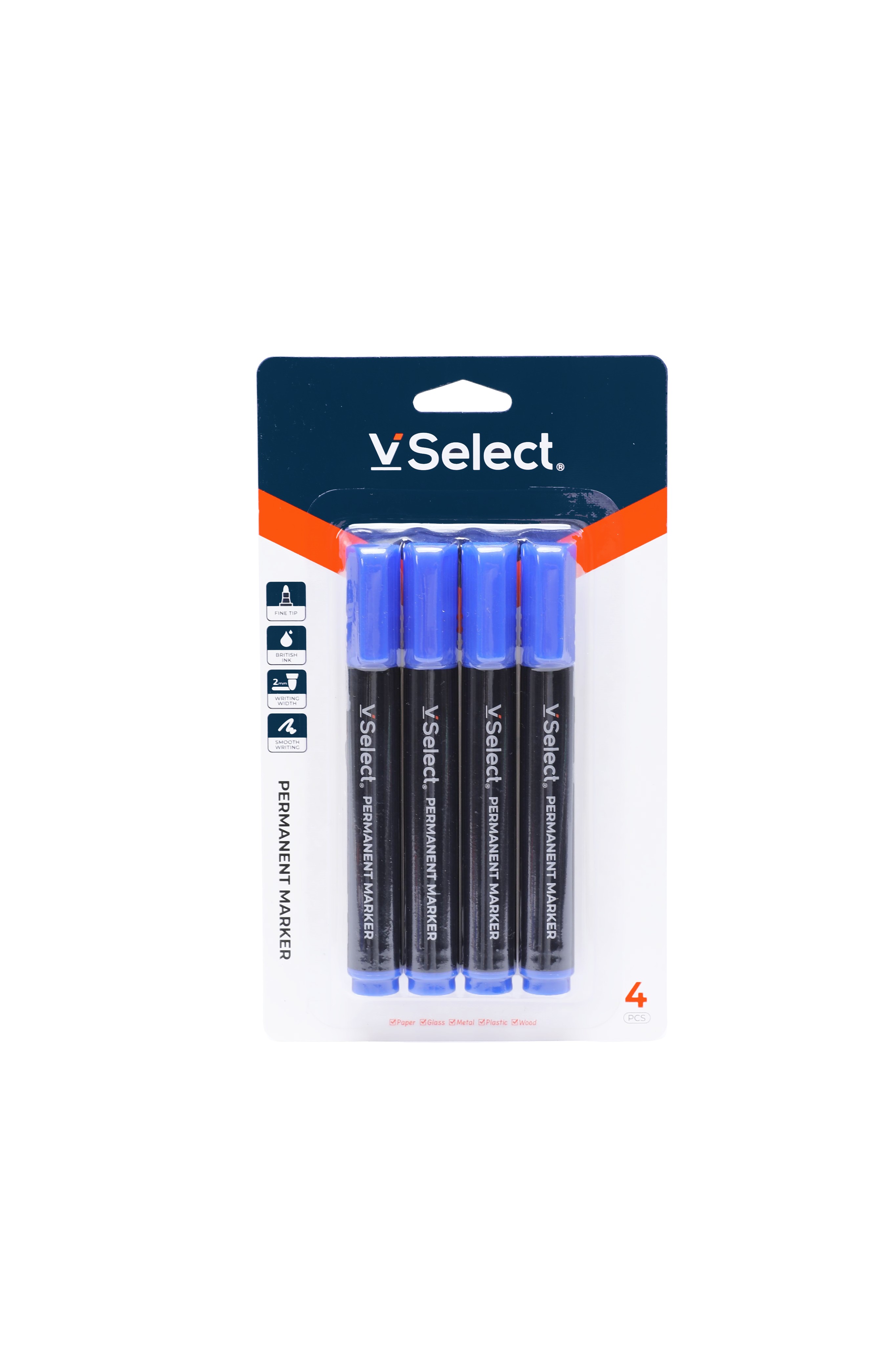 marking pen blue 4 pcs/card foreign trade exclusive for one box