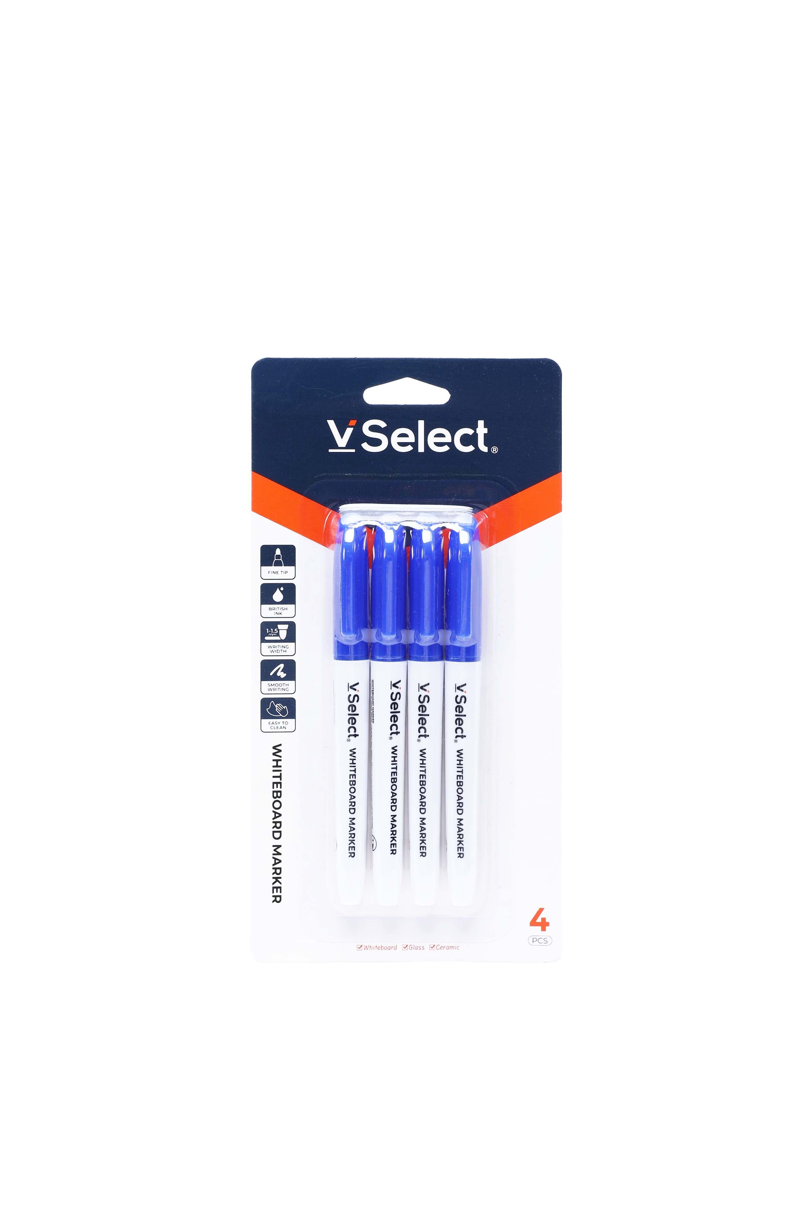 fine whiteboard marker blue 4 pcs/card for foreign trade only one box for batch