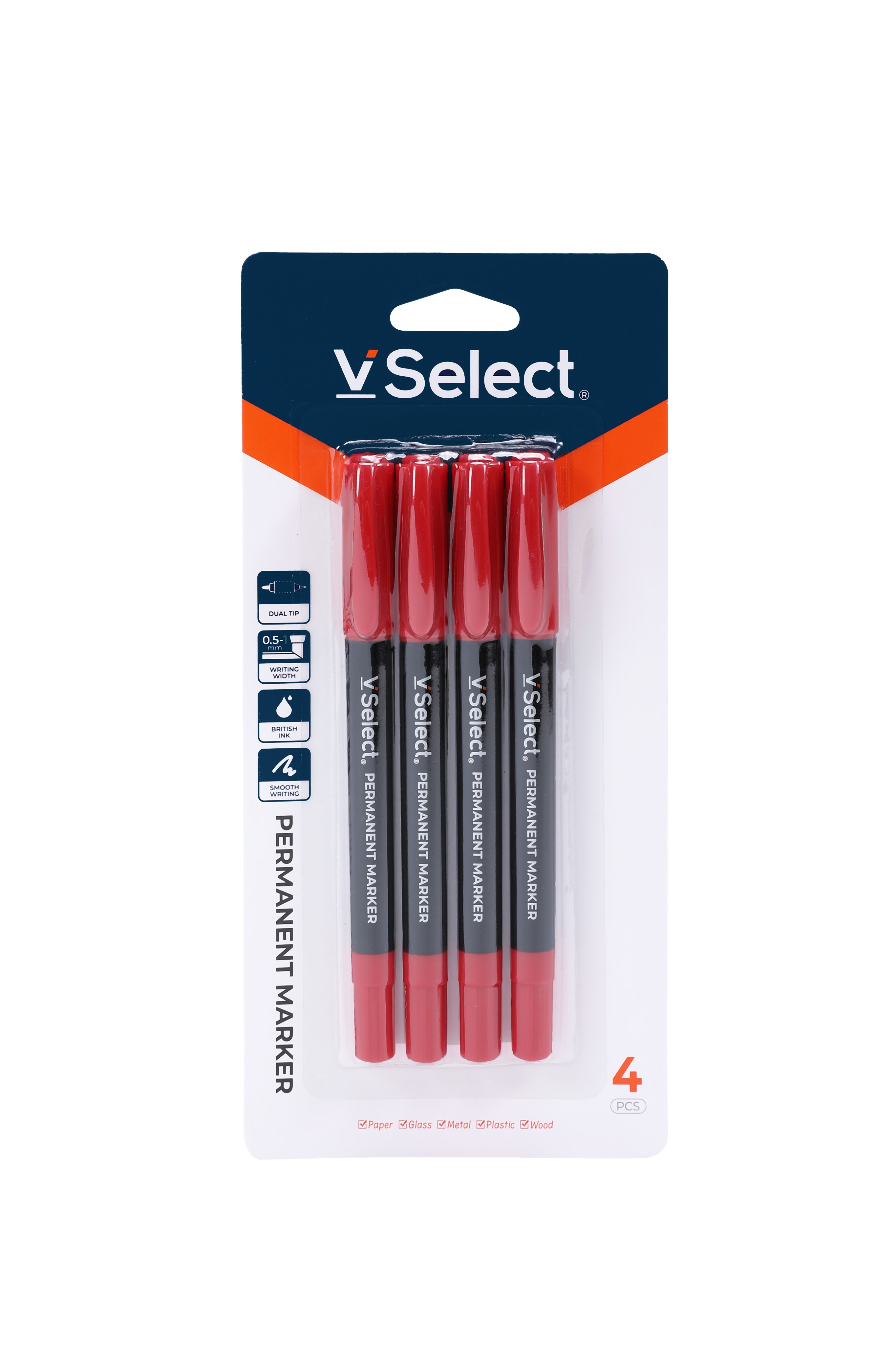 cd marker pen red 4 pcs/card foreign trade exclusive for one box at least batch