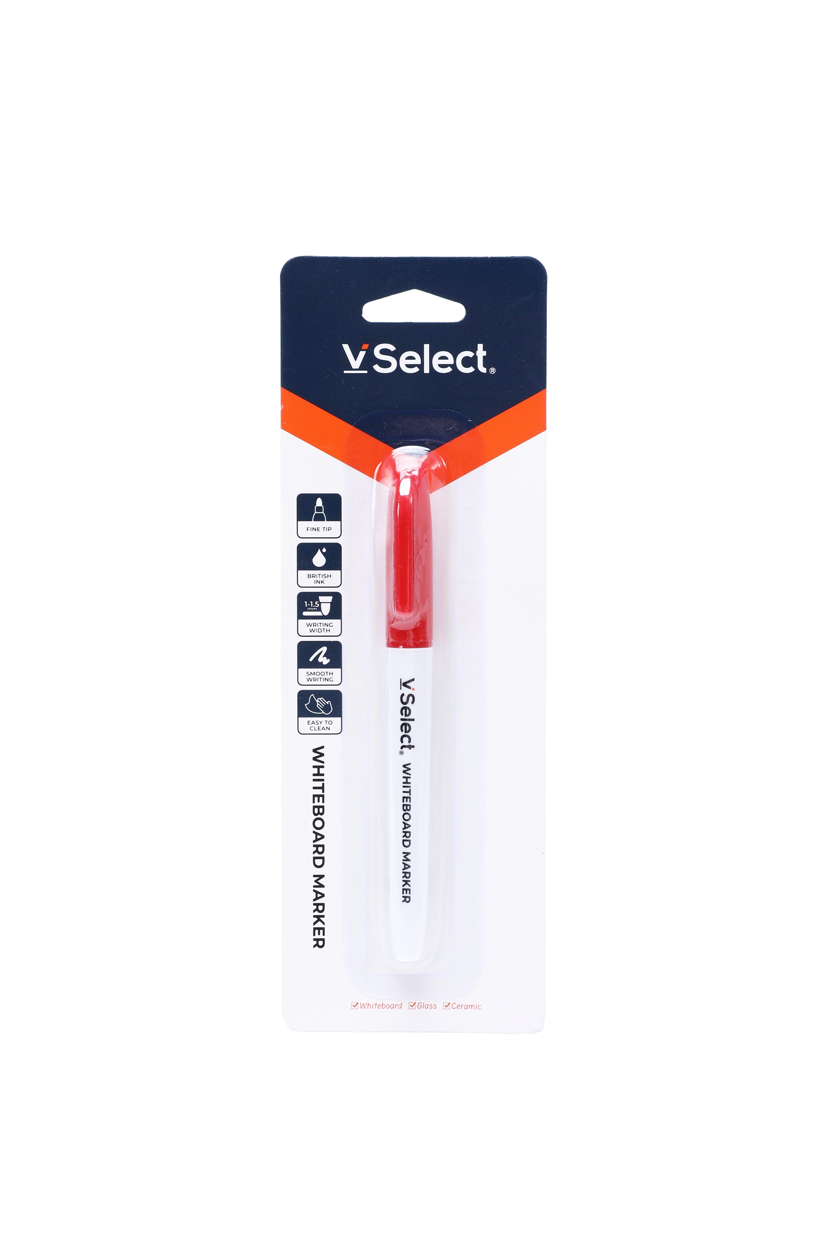 fine whiteboard marker red 1 piece/card for foreign trade only one box for batch