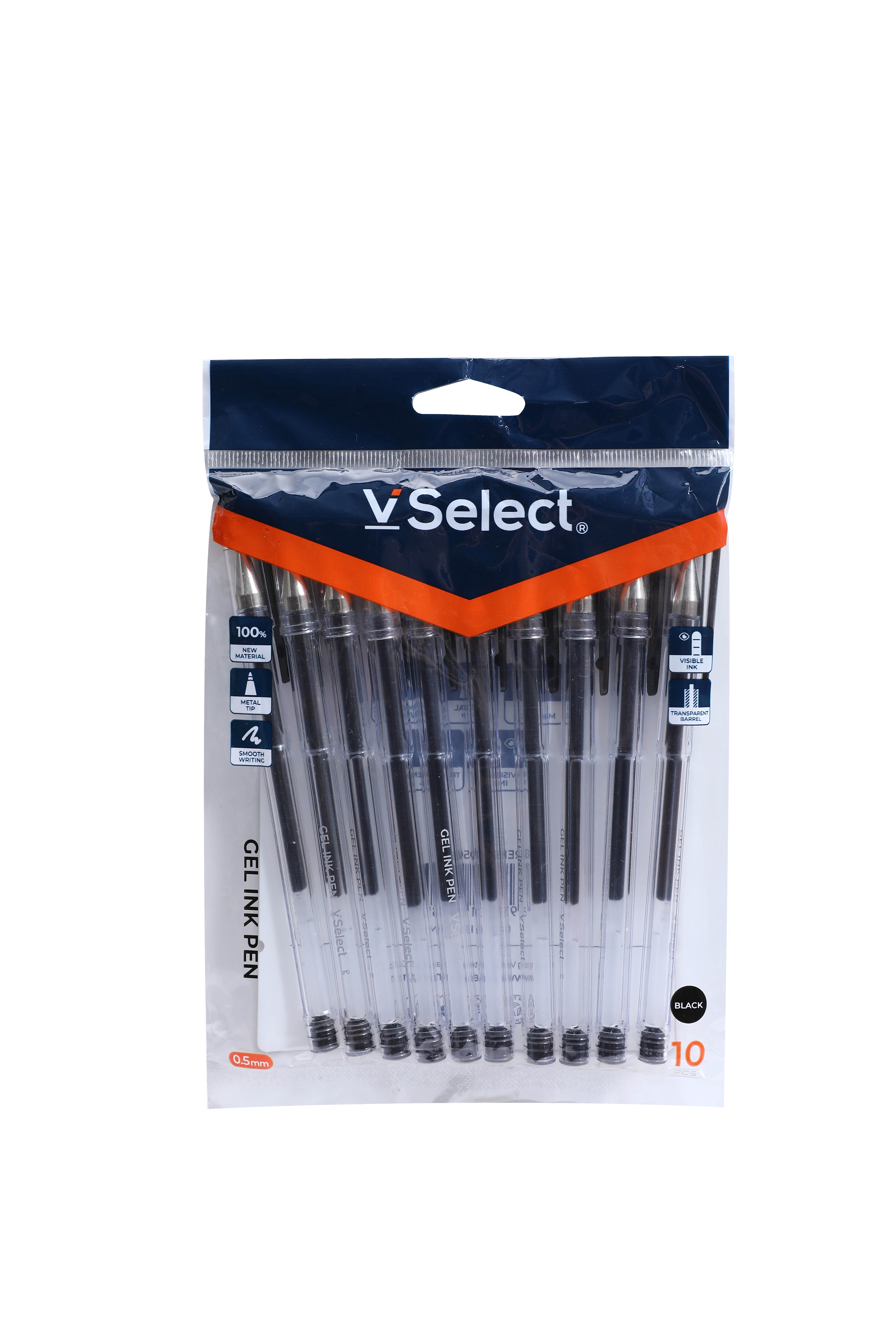 gel pen black 0.5mm 10 pcs/bag foreign trade exclusive for one box