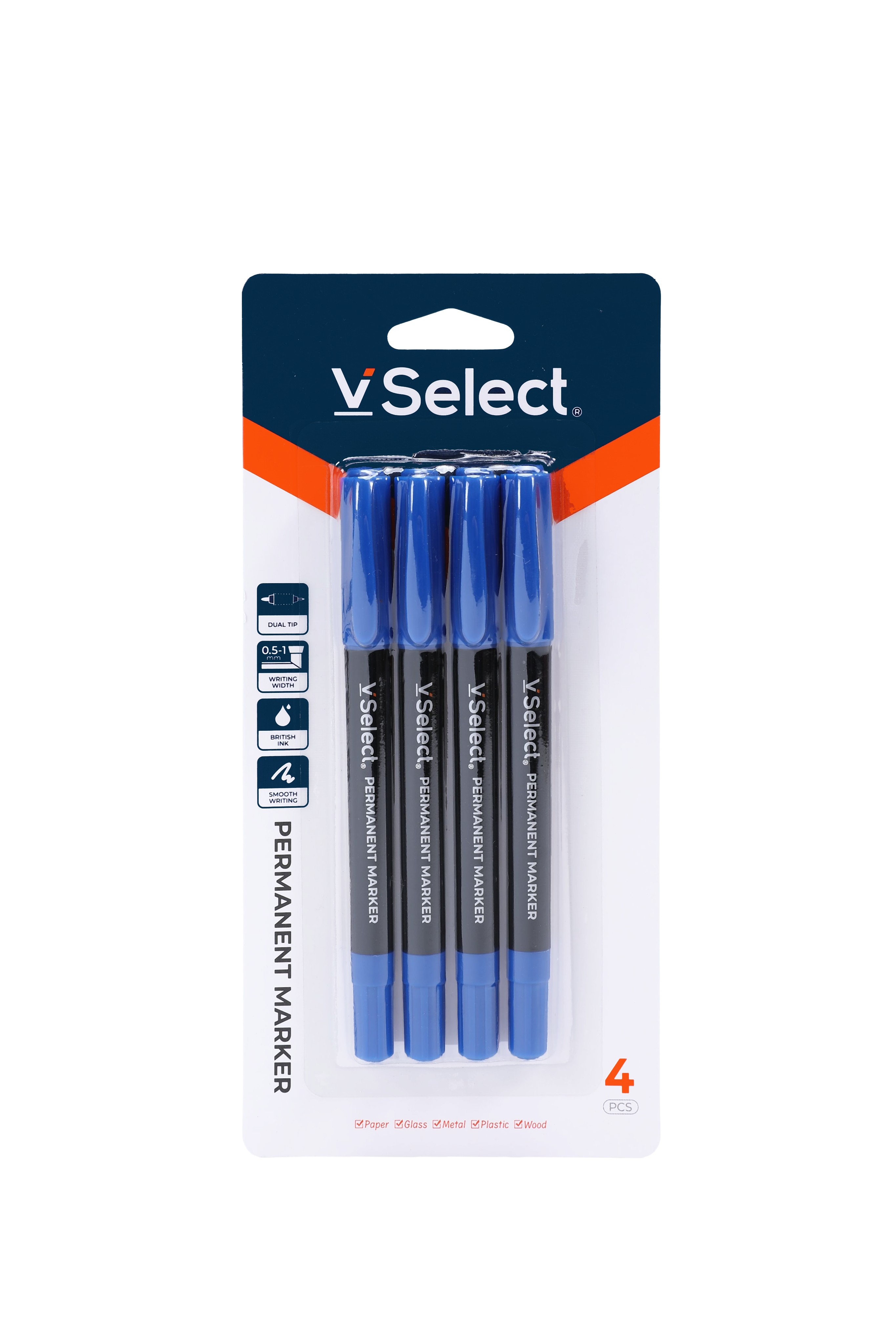 cd marker pen blue 4 pcs/card foreign trade exclusive for one box