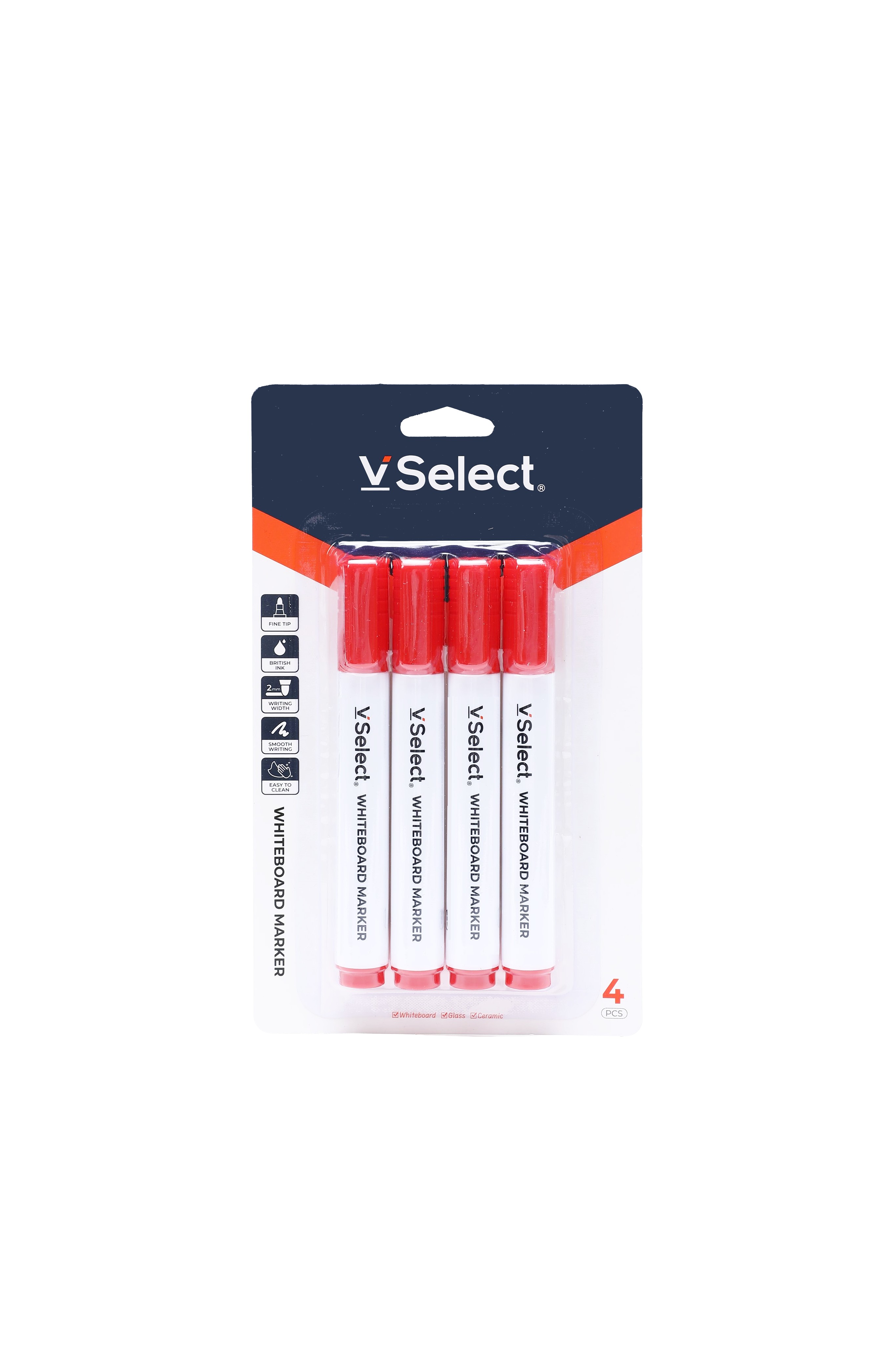 thick whiteboard marker red 4 pcs/card foreign trade exclusive for one box at least batch