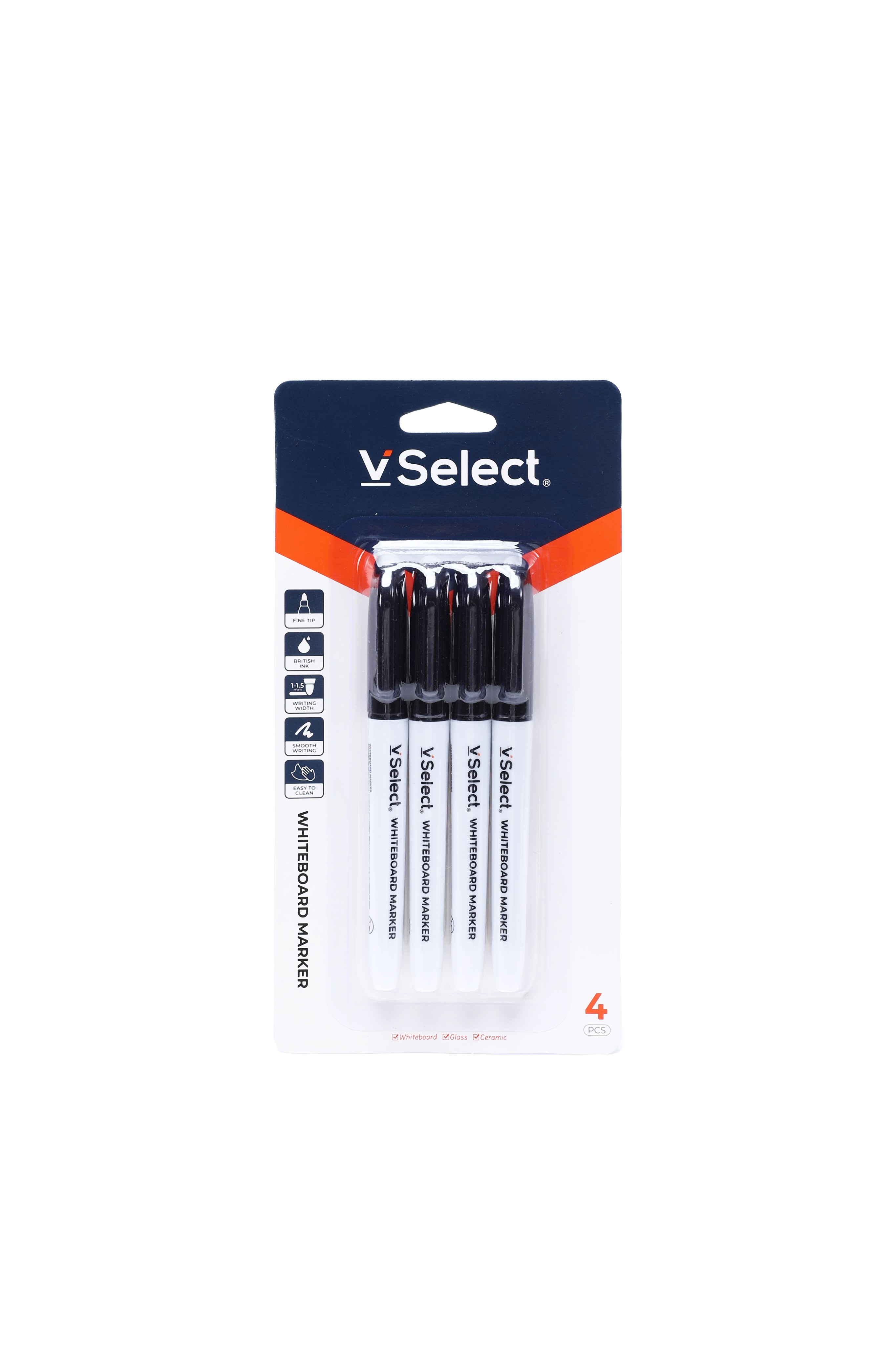 fine whiteboard marker black 4 pcs/card foreign trade exclusive for one box at least batch