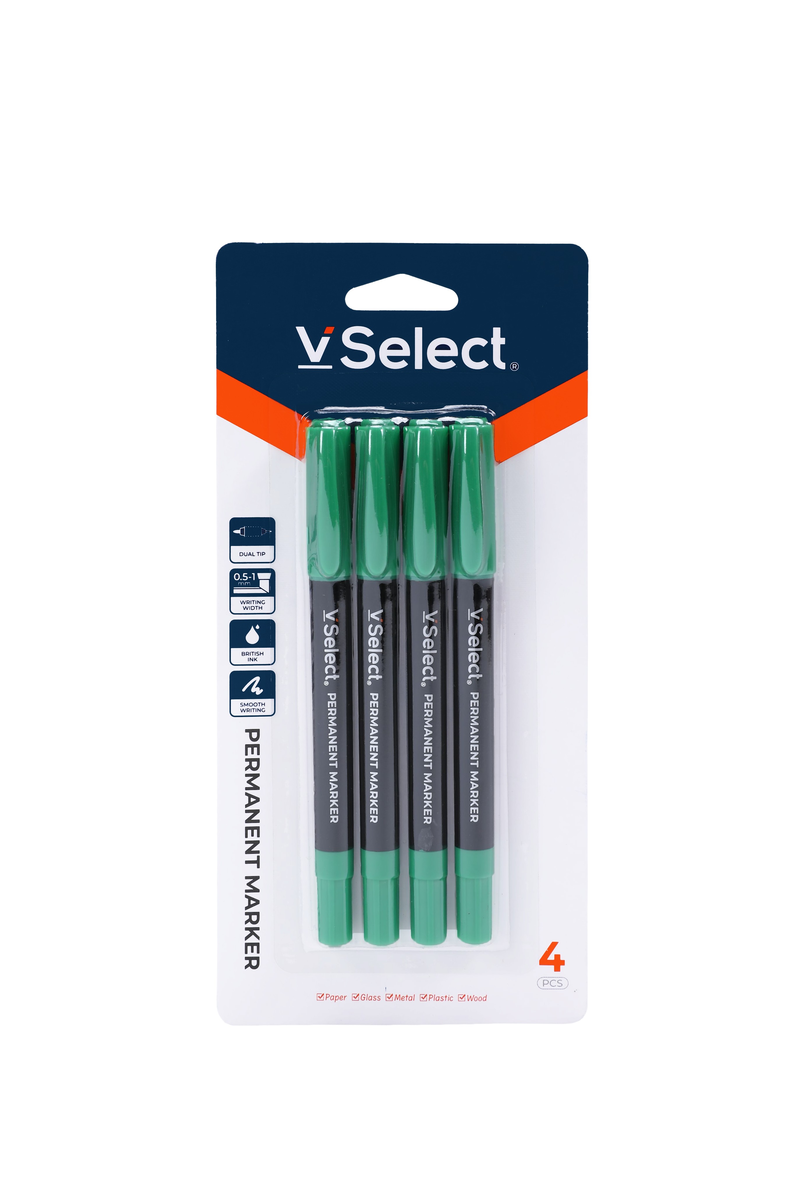 cd marker pen green 4 pcs/card foreign trade exclusive for one box at least batch