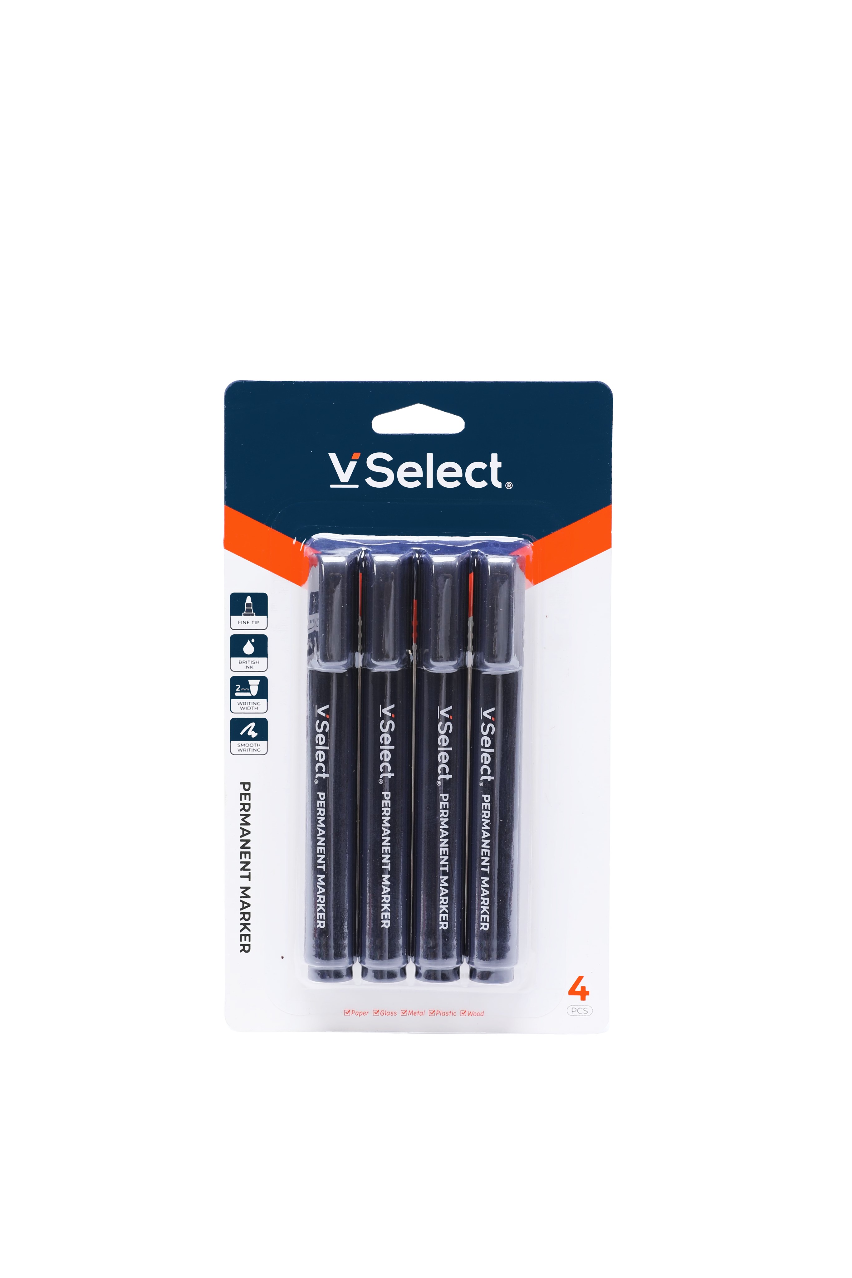 marking pen black 4 pcs/card foreign trade exclusive for one box at least batch