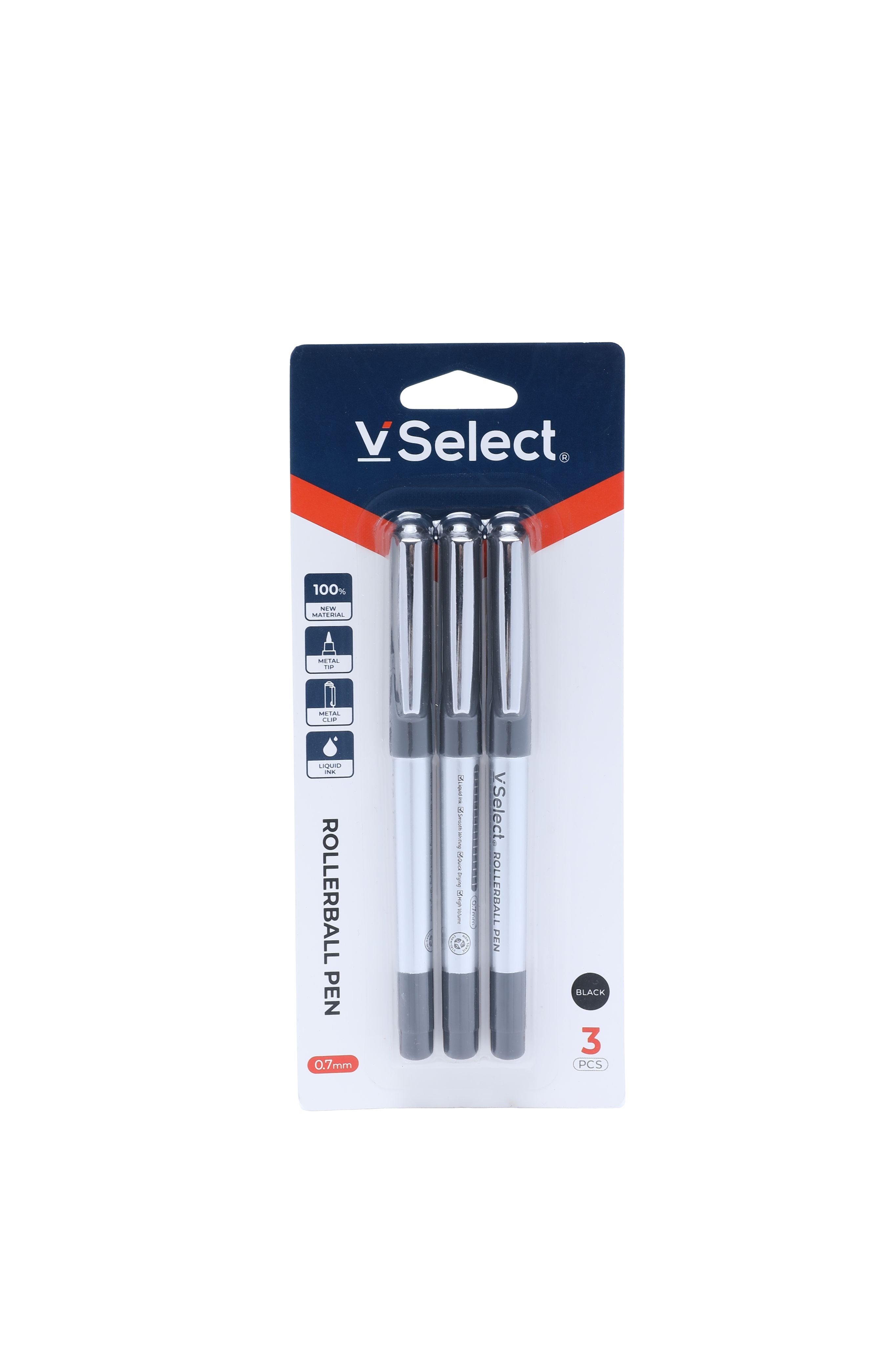 ballpoint pen black 0.7mm 3 pcs/card foreign trade special for one box starting batch