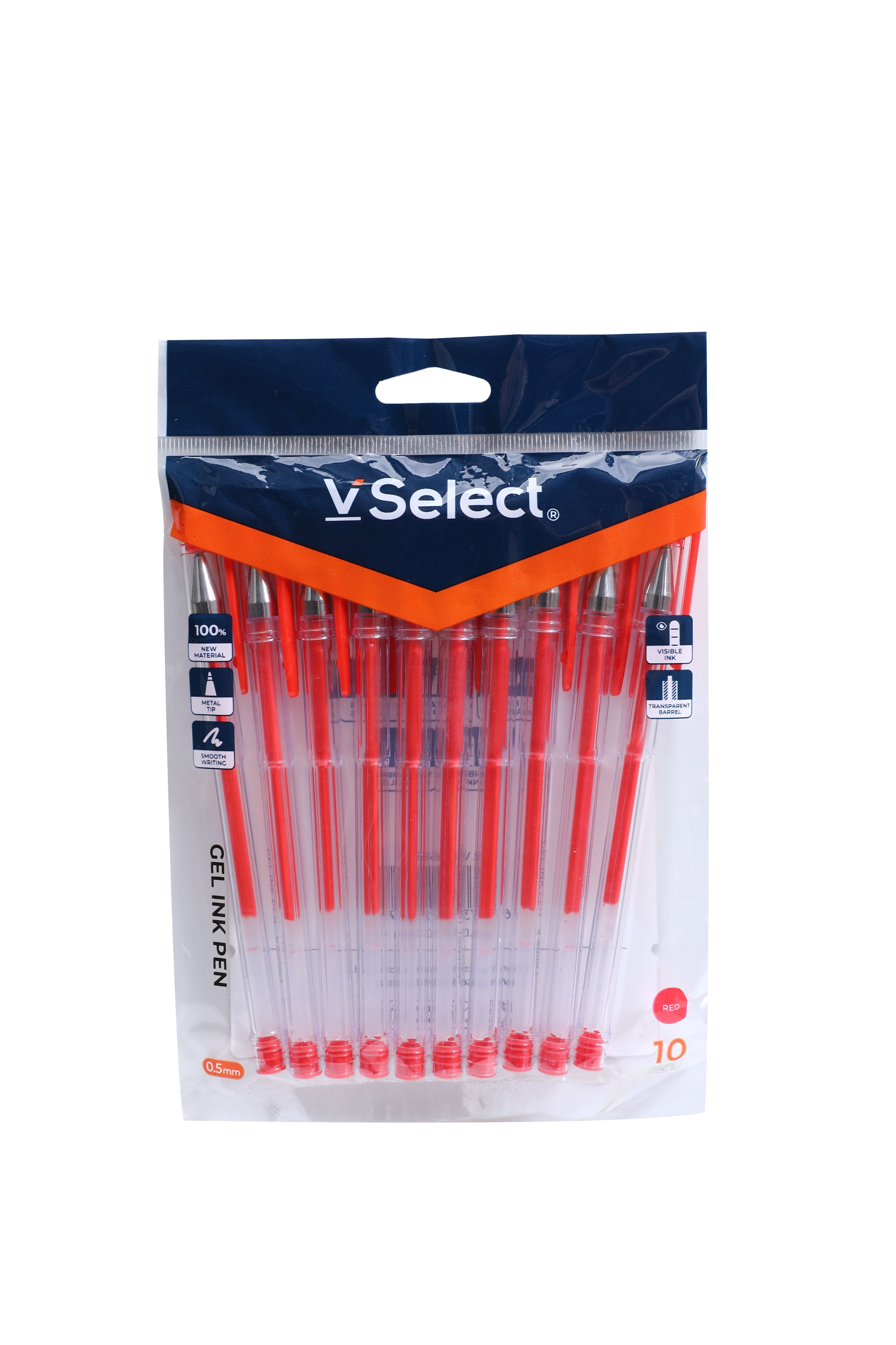 gel pen red 0.5mm 10 pcs/bag foreign trade exclusive for one box