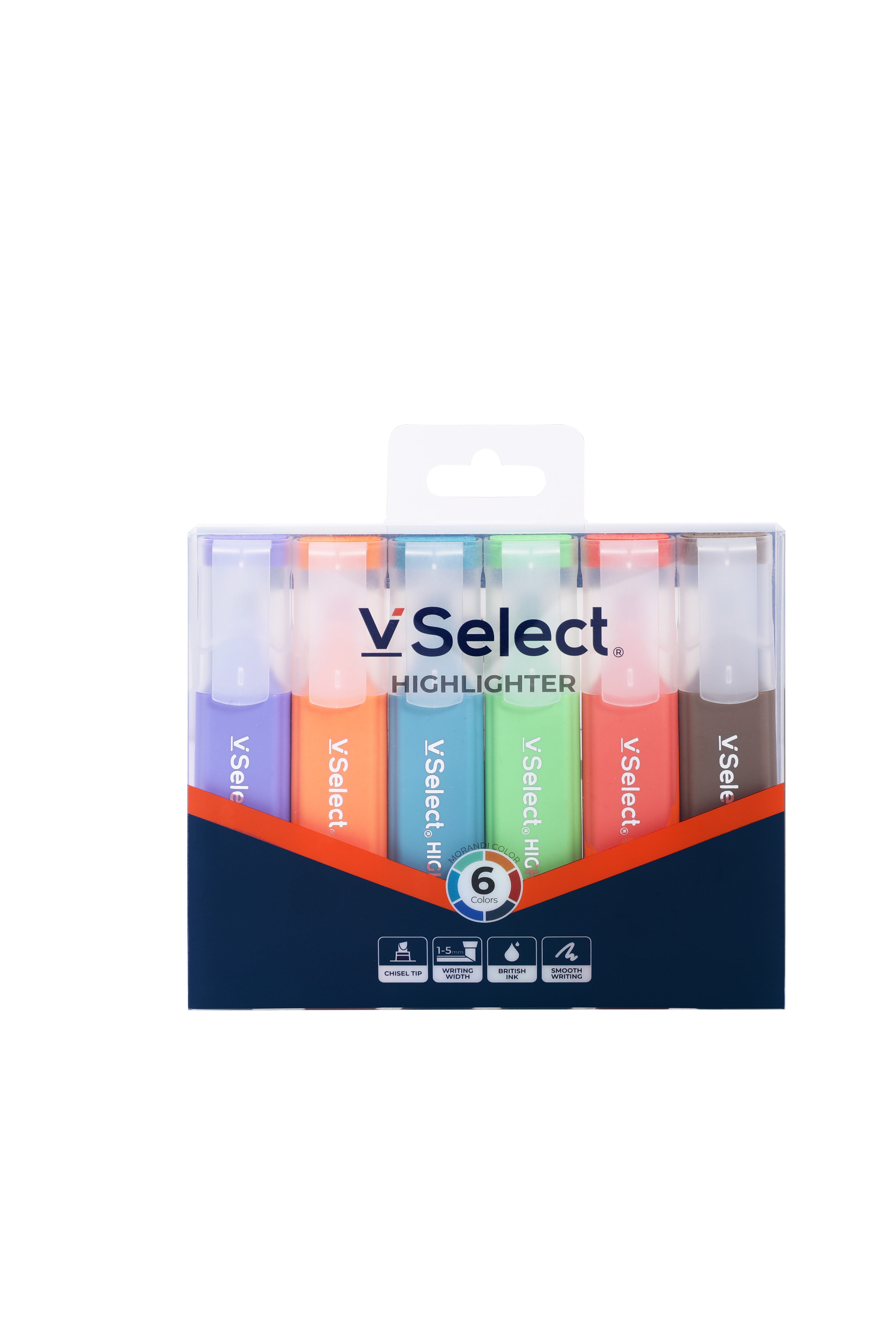 fluorescent pen morandi 6 colors foreign trade exclusive for one box