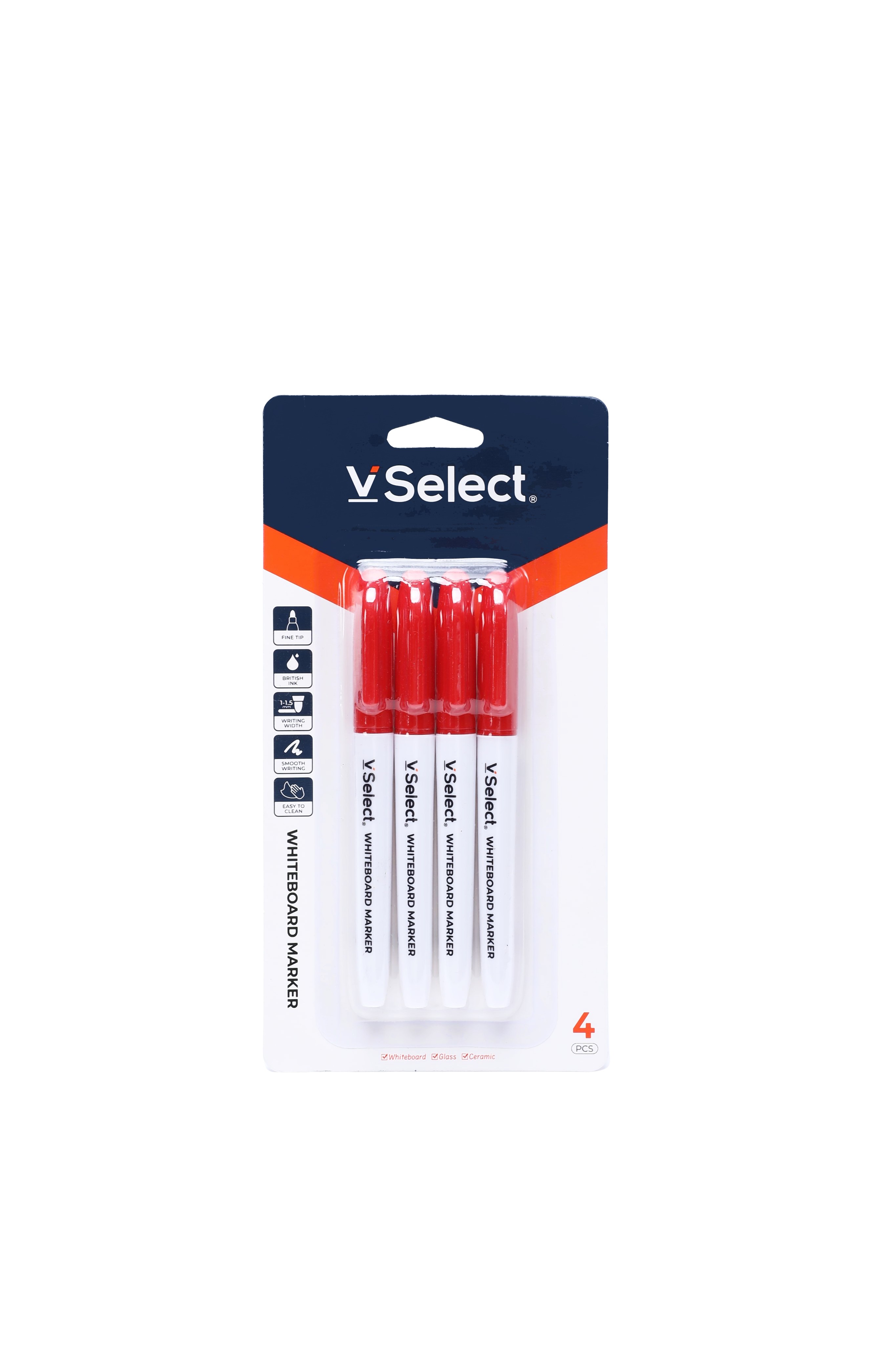 fine whiteboard marker red 4 pcs/card foreign trade exclusive for one box at least batch