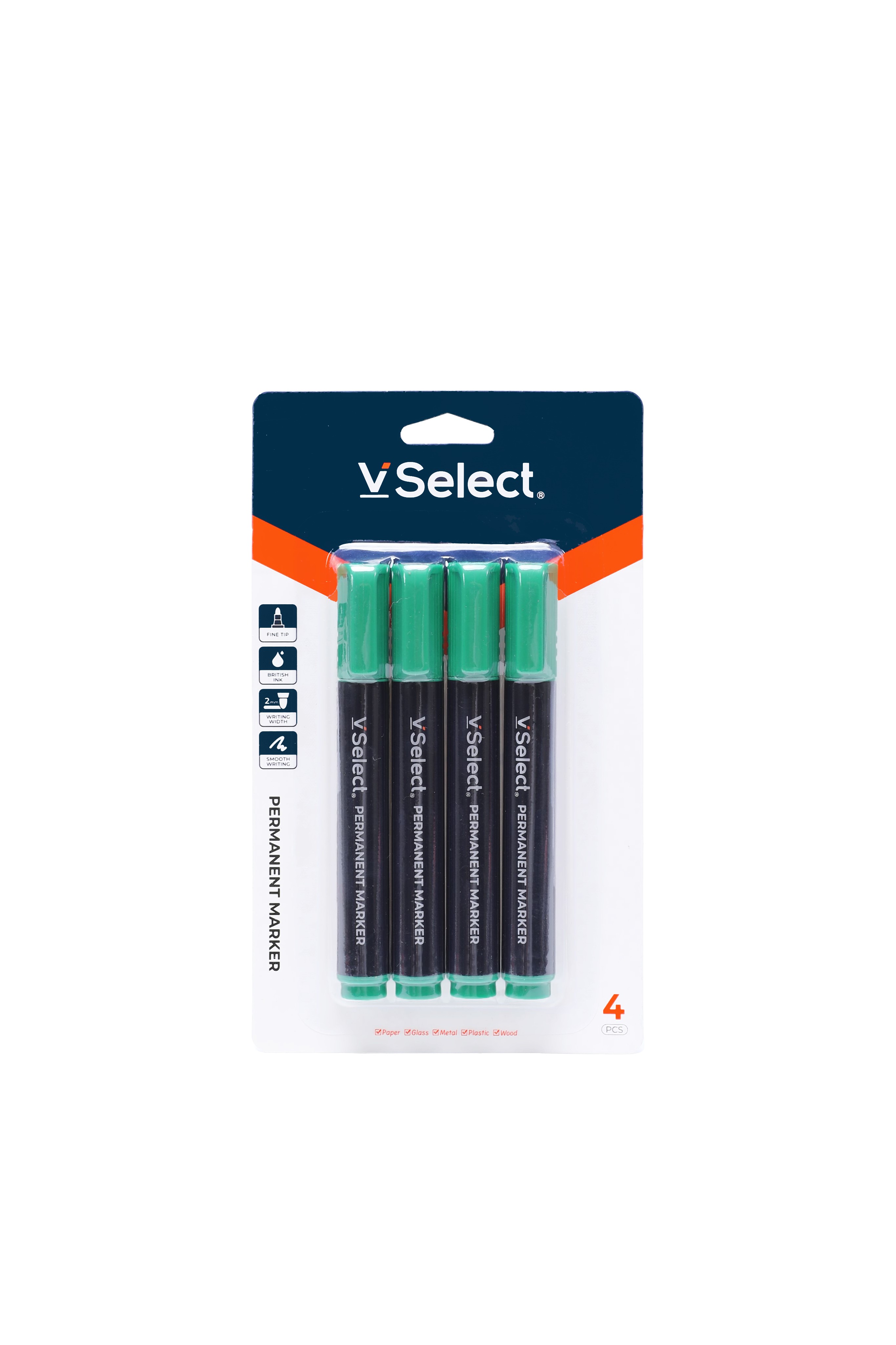 marking pen green 4 pcs/card foreign trade exclusive for one box at least batch