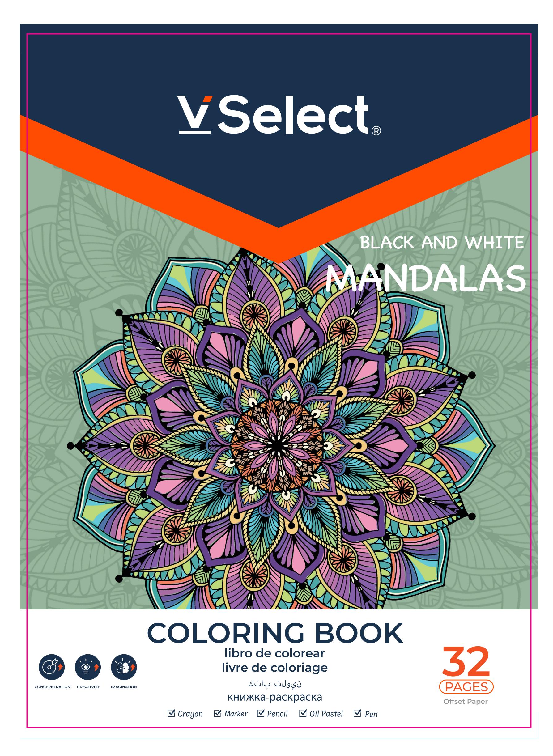 coloring book black and white aged 32 pages mandala foreign trade exclusive for one box