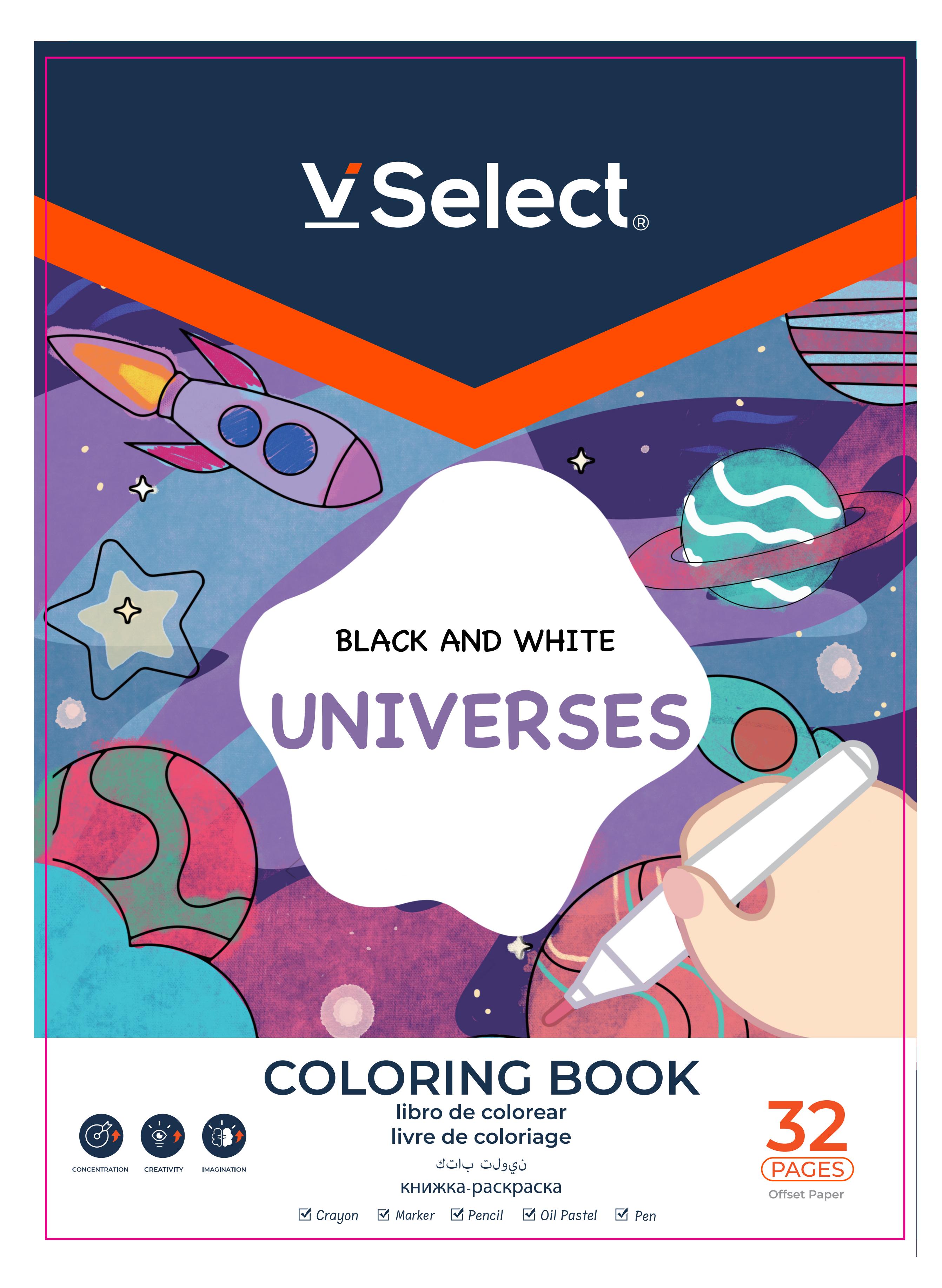 coloring book black and white young 32 pages universe foreign trade exclusive for one box